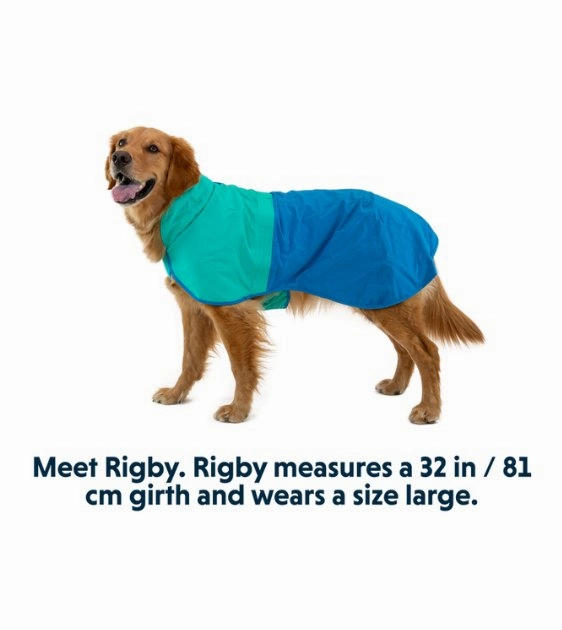 Ruffwear Sun Shower Reflective Lightweight Dog Raincoat (Blue Dusk)