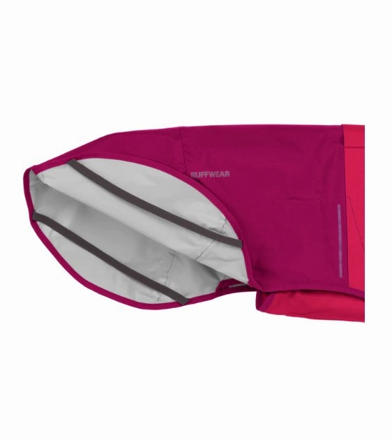Ruffwear Sun Shower Reflective Lightweight Dog Raincoat (Hibiscus Pink)