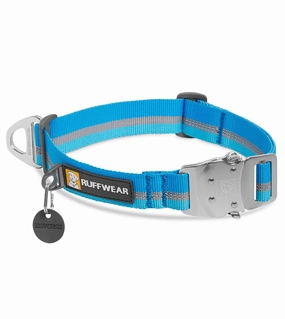 Ruffwear Top Rope? Reflective Ballasted Dog Collar (Blue Dusk) dog charms,dog ID