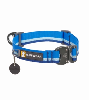 Ruffwear Top Rope? Reflective Ballasted Dog Collar (Blue Pool) dog charms,dog ID