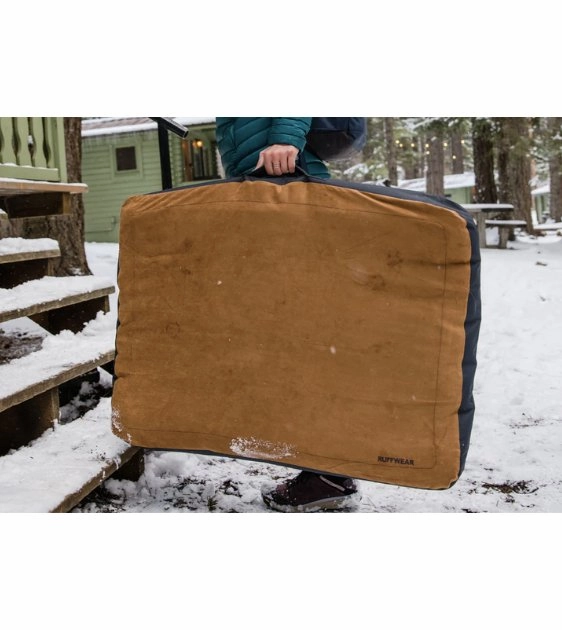 Ruffwear Urban Sprawl Two-Sided Soft & Firm Dog Bed With Handle (Trailhead Brown)