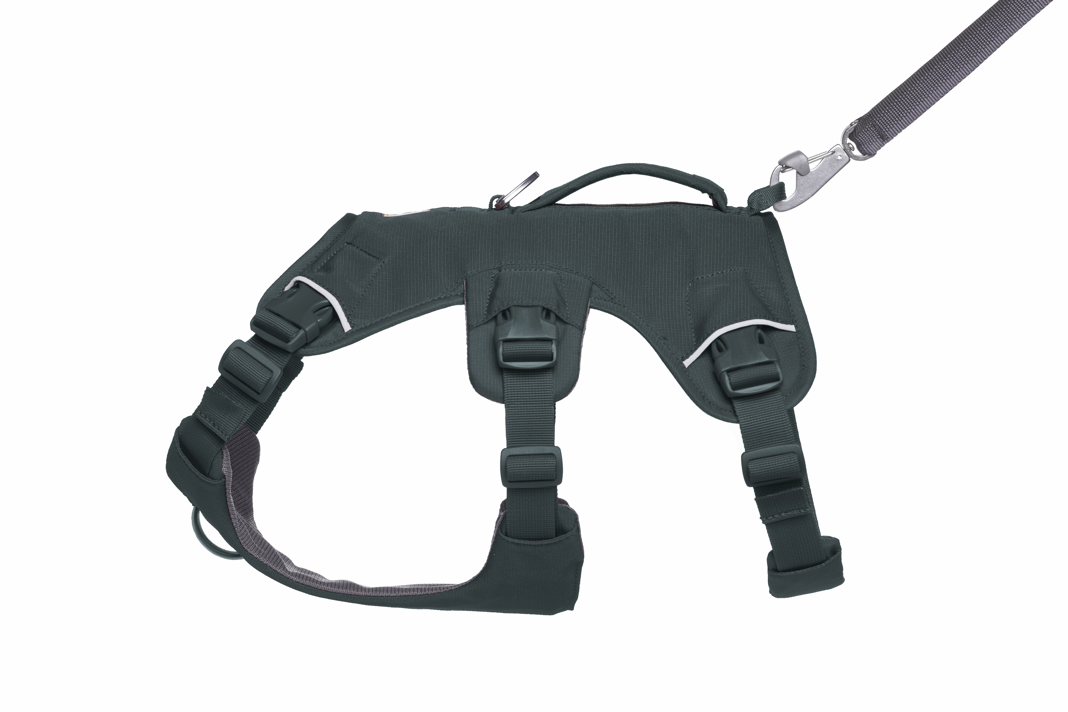 Ruffwear Web Master Dog Harness with Neck Buckle and Handle (Basalt Gray)