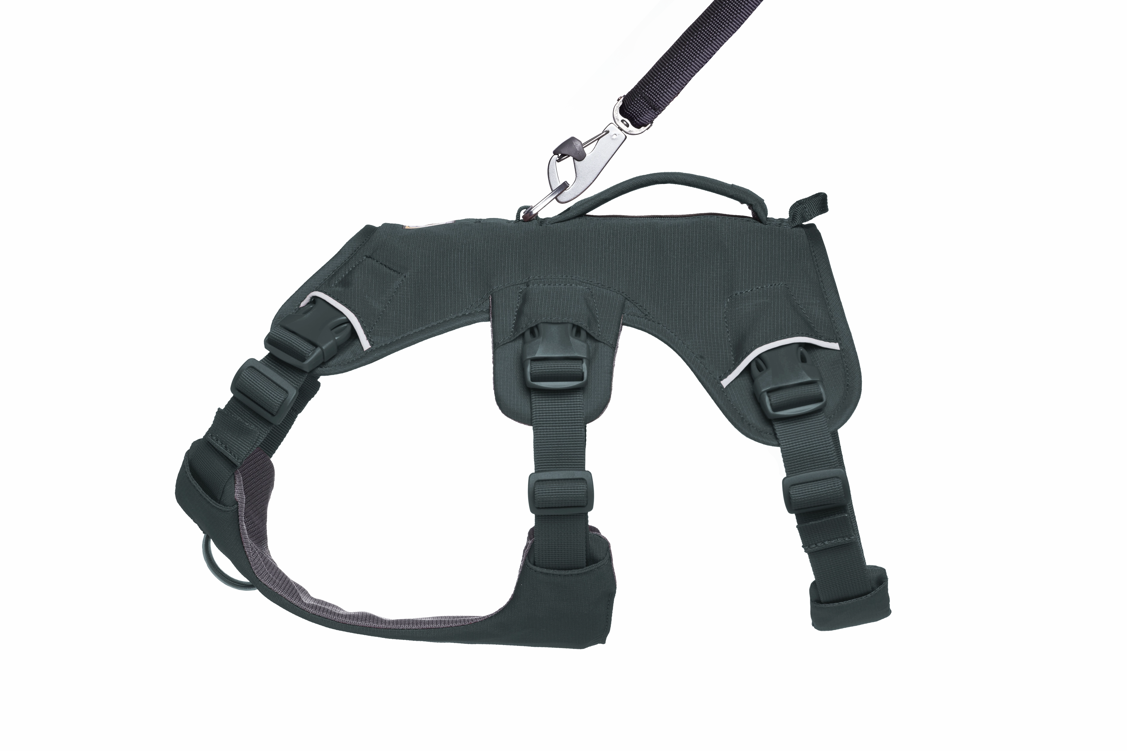Ruffwear Web Master Dog Harness with Neck Buckle and Handle (Basalt Gray)
