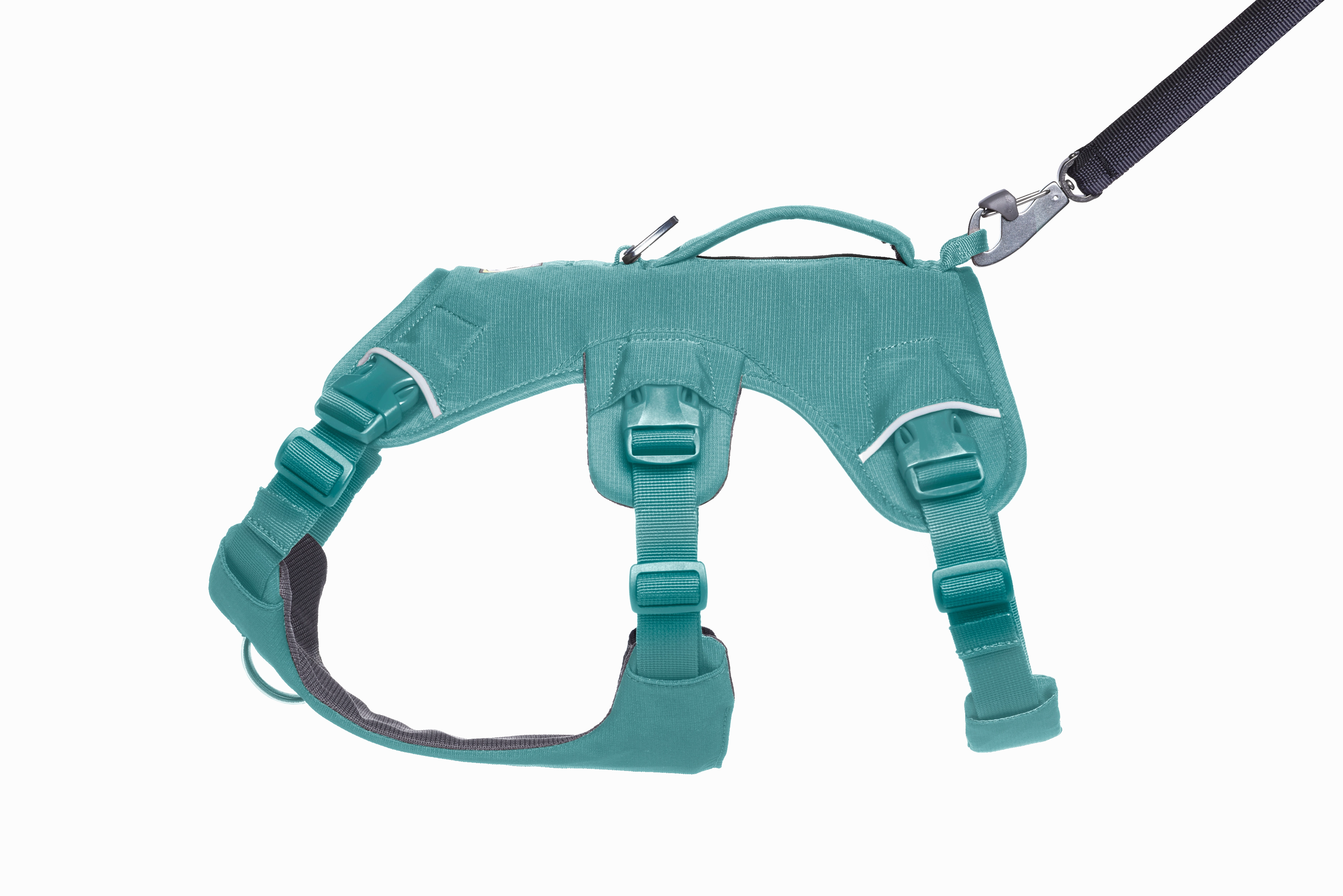 Ruffwear Web Master Dog Harness with Neck Buckle and Handle (River Rock Green)