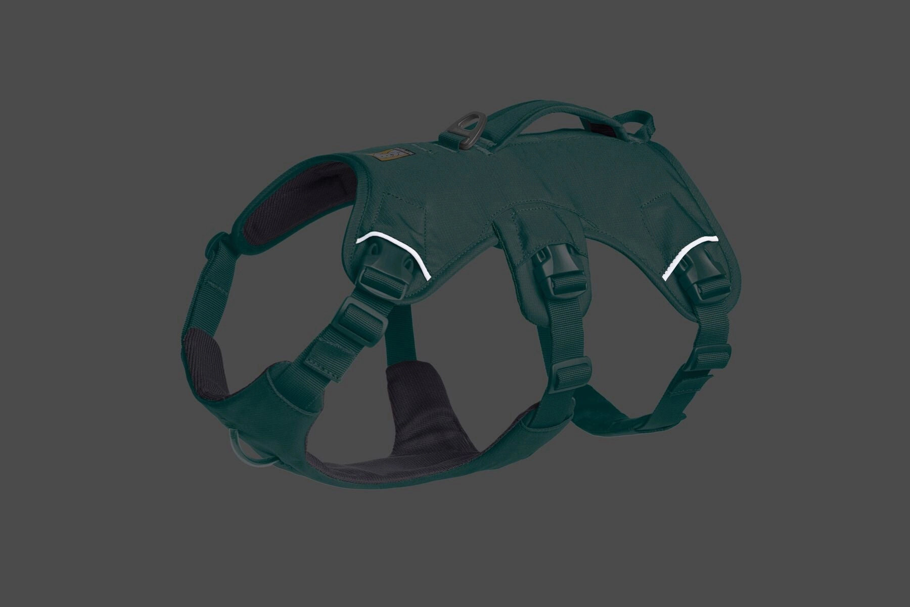 Ruffwear Web Master Dog Harness with Neck Buckle and Handle (River Rock Green)