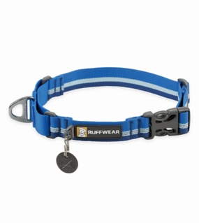 Ruffwear Web Reaction? Reflective Buckled Martingale Dog Collar (Blue Pool) dog charms,dog ID