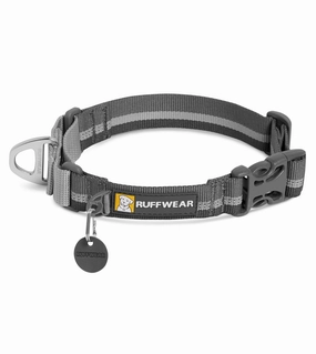Ruffwear Web Reaction? Reflective Buckled Martingale Dog Collar (Granite Gray) dog charms,dog ID