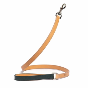 Saffiano Dog Leash Green dog mobility,outdoor pet aid