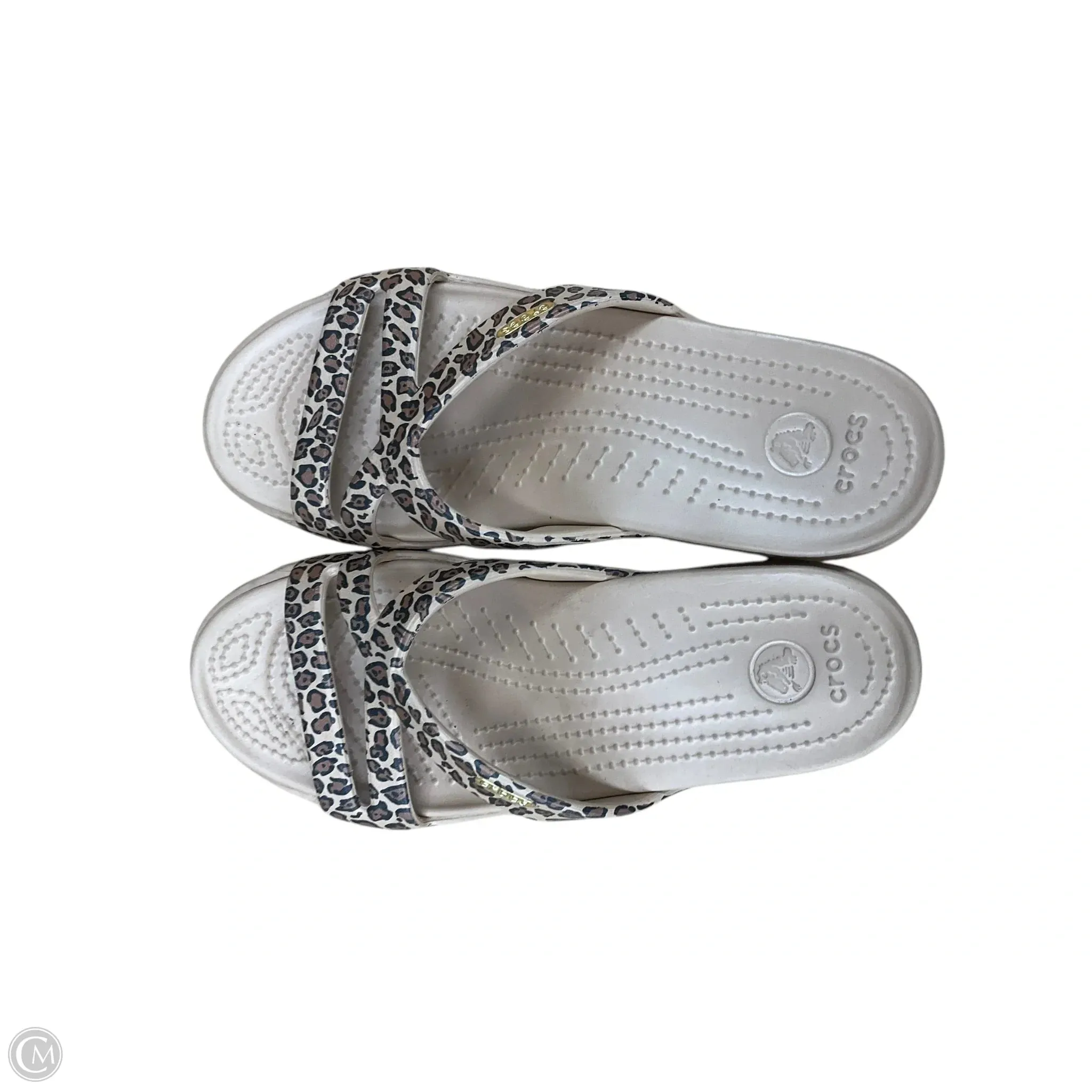 Sandals Flats By Crocs In Animal Print, Size: 7 crocs