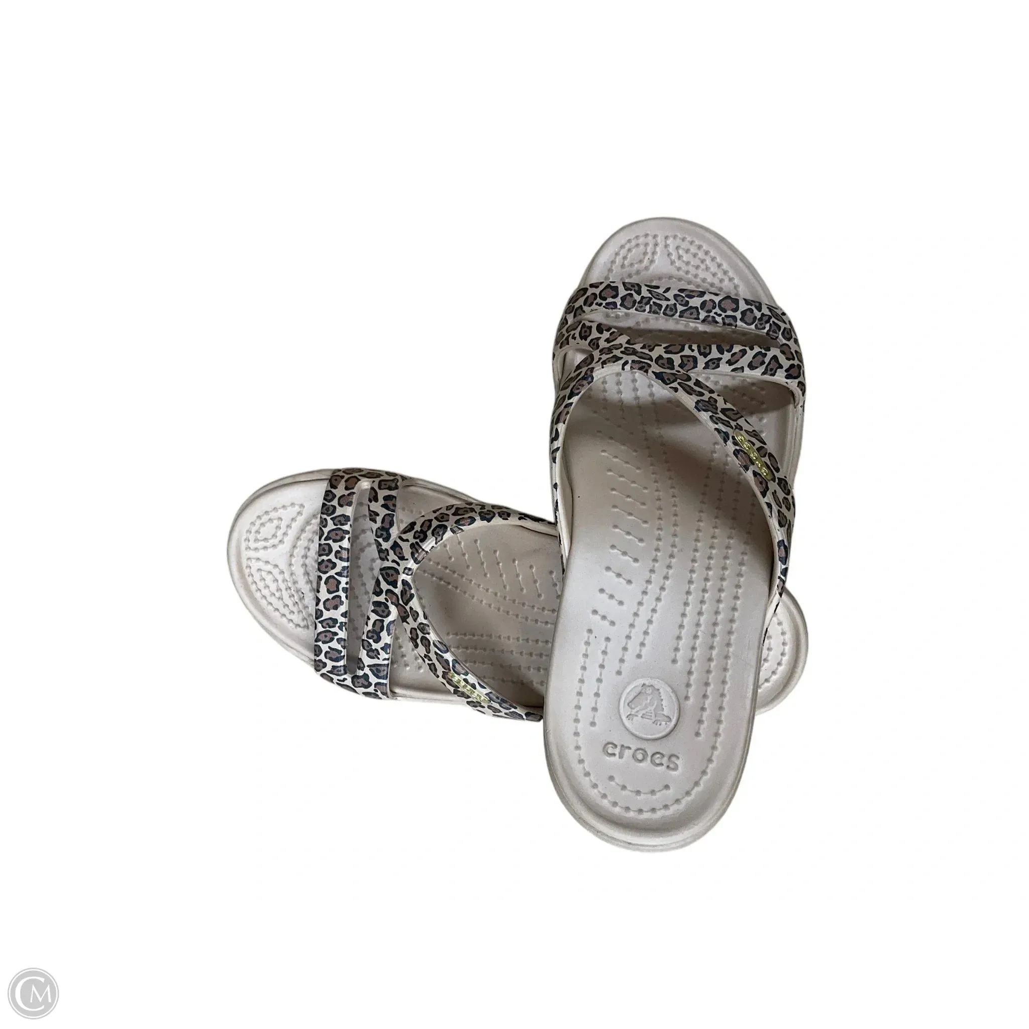 Sandals Flats By Crocs In Animal Print, Size: 7 crocs