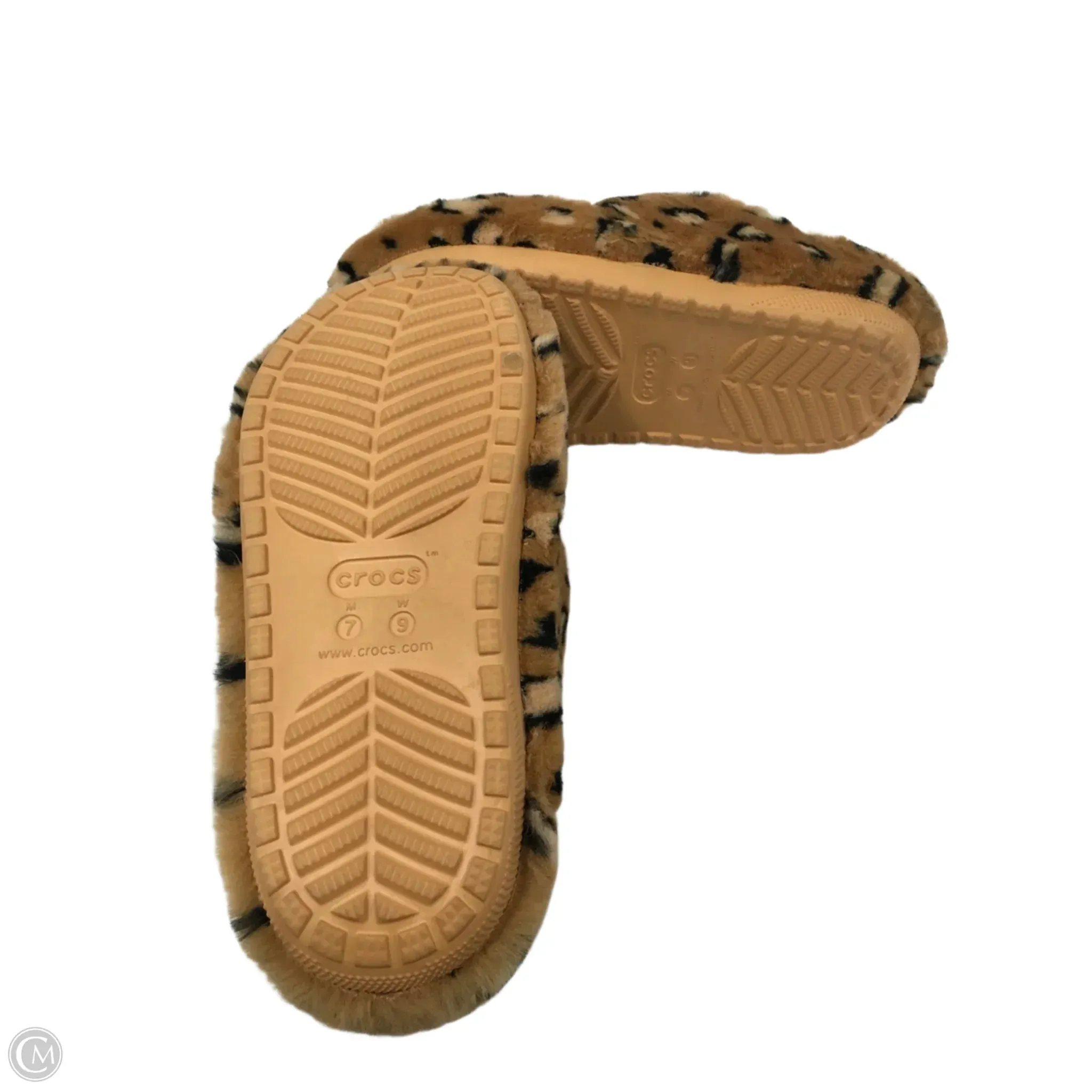 Sandals Flats By Crocs In Animal Print, Size: 9 crocs