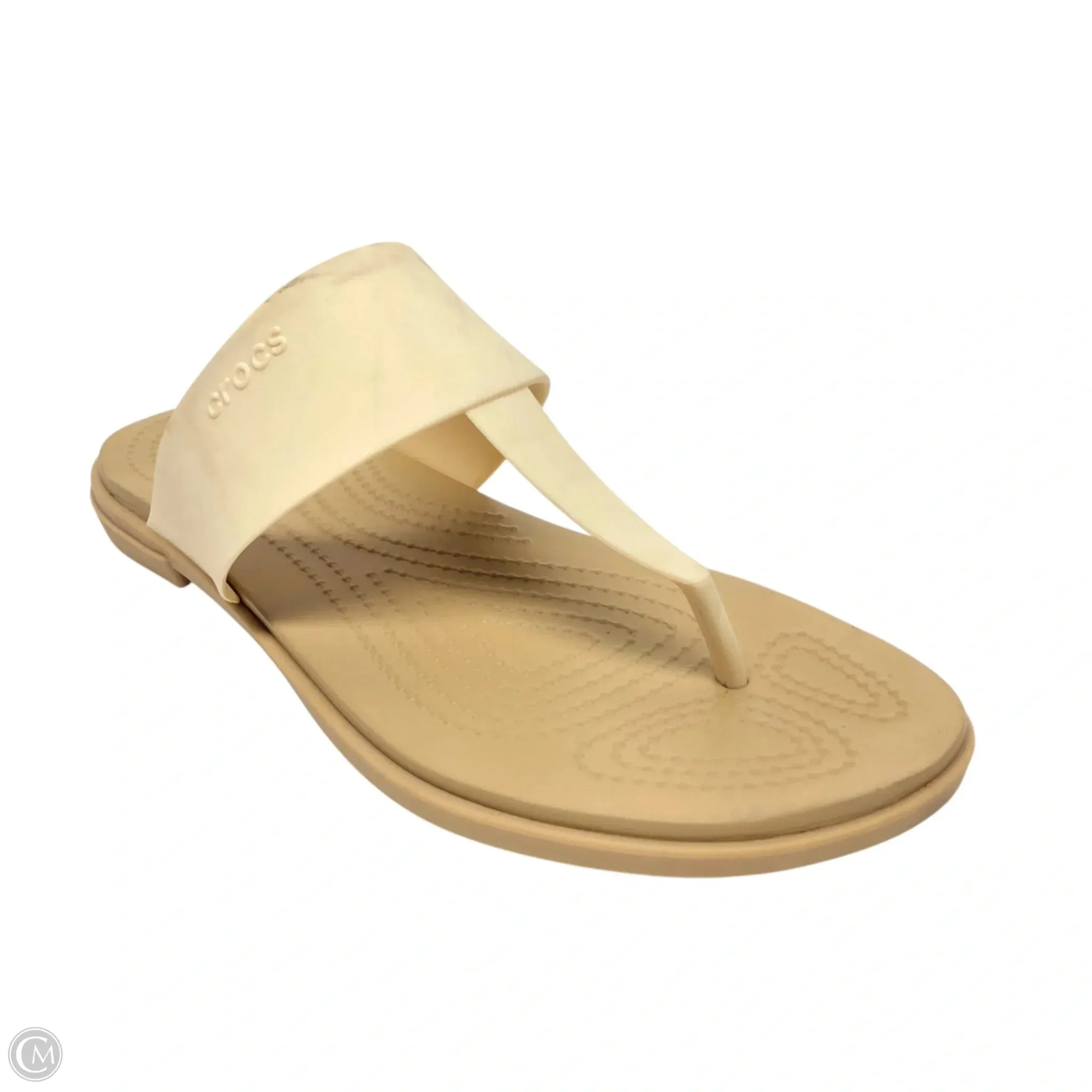 Sandals Flats By Crocs In Beige, Size: 9 crocs