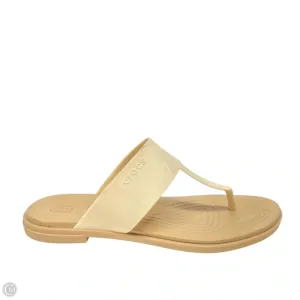 Sandals Flats By Crocs In Beige, Size: 9 crocs