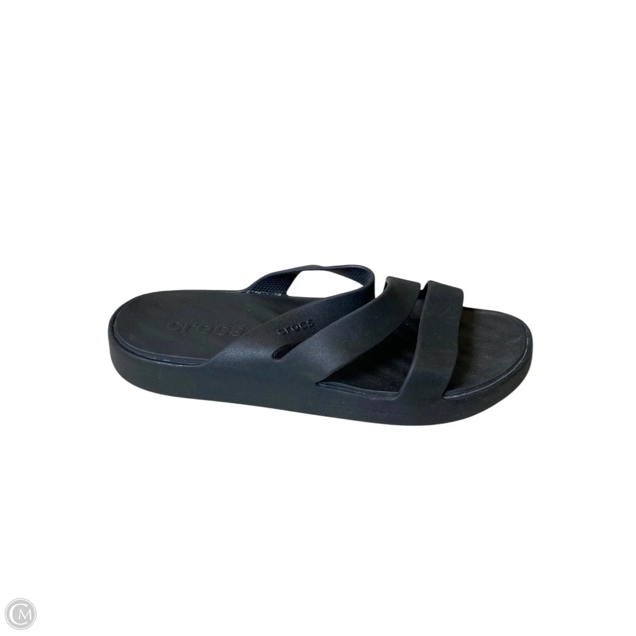 Sandals Flats By Crocs In Black, Size: 11 crocs