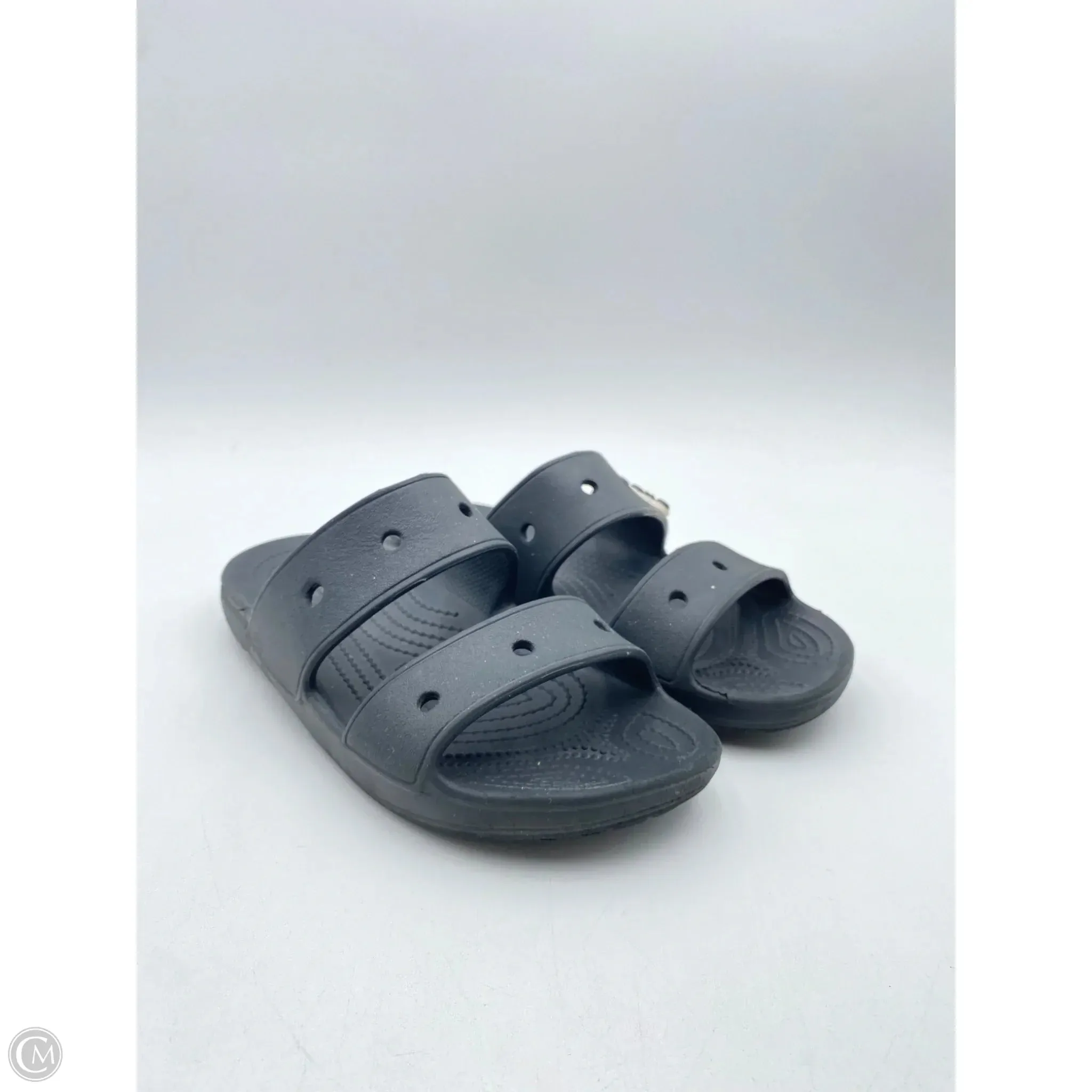Sandals Flats By Crocs In Black, Size: 7 crocs