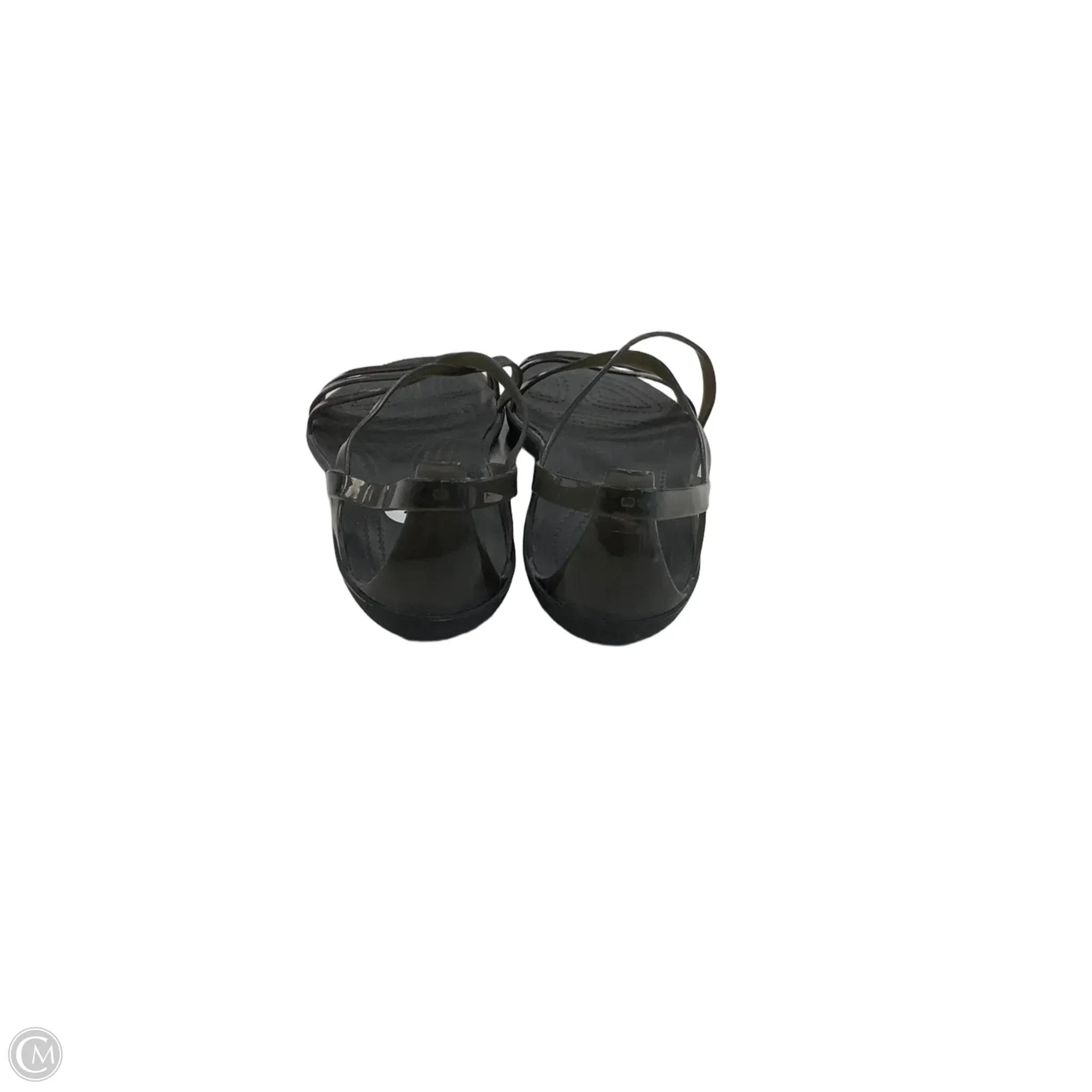 Sandals Flats By Crocs In Black, Size: 7 crocs