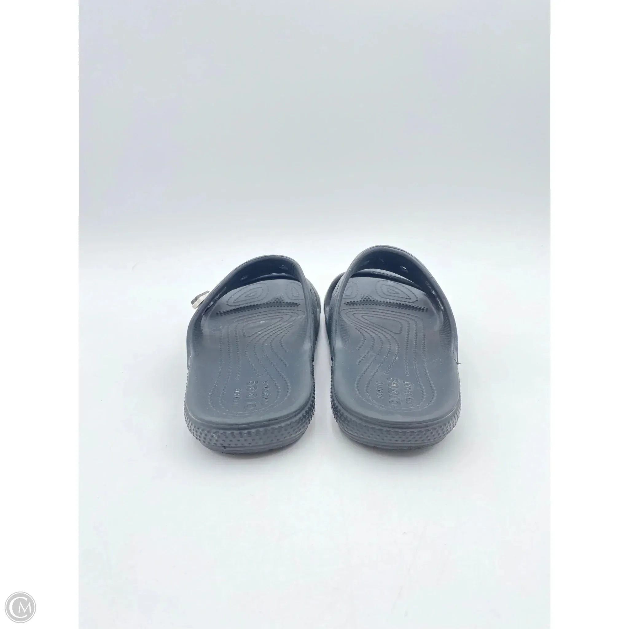 Sandals Flats By Crocs In Black, Size: 7 crocs