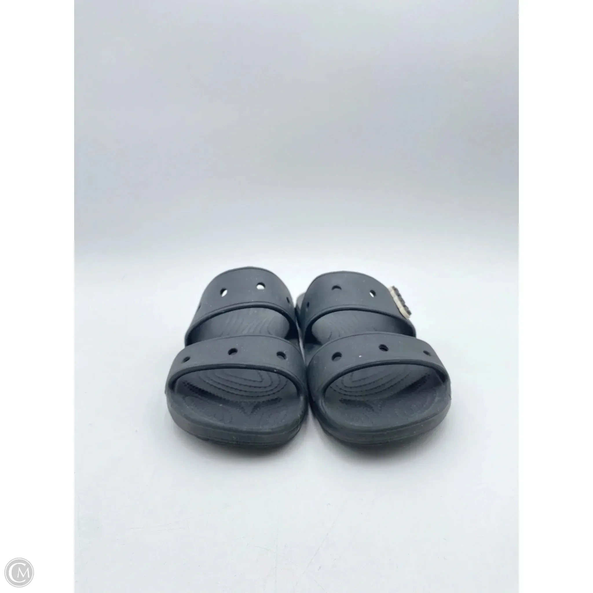 Sandals Flats By Crocs In Black, Size: 7 crocs