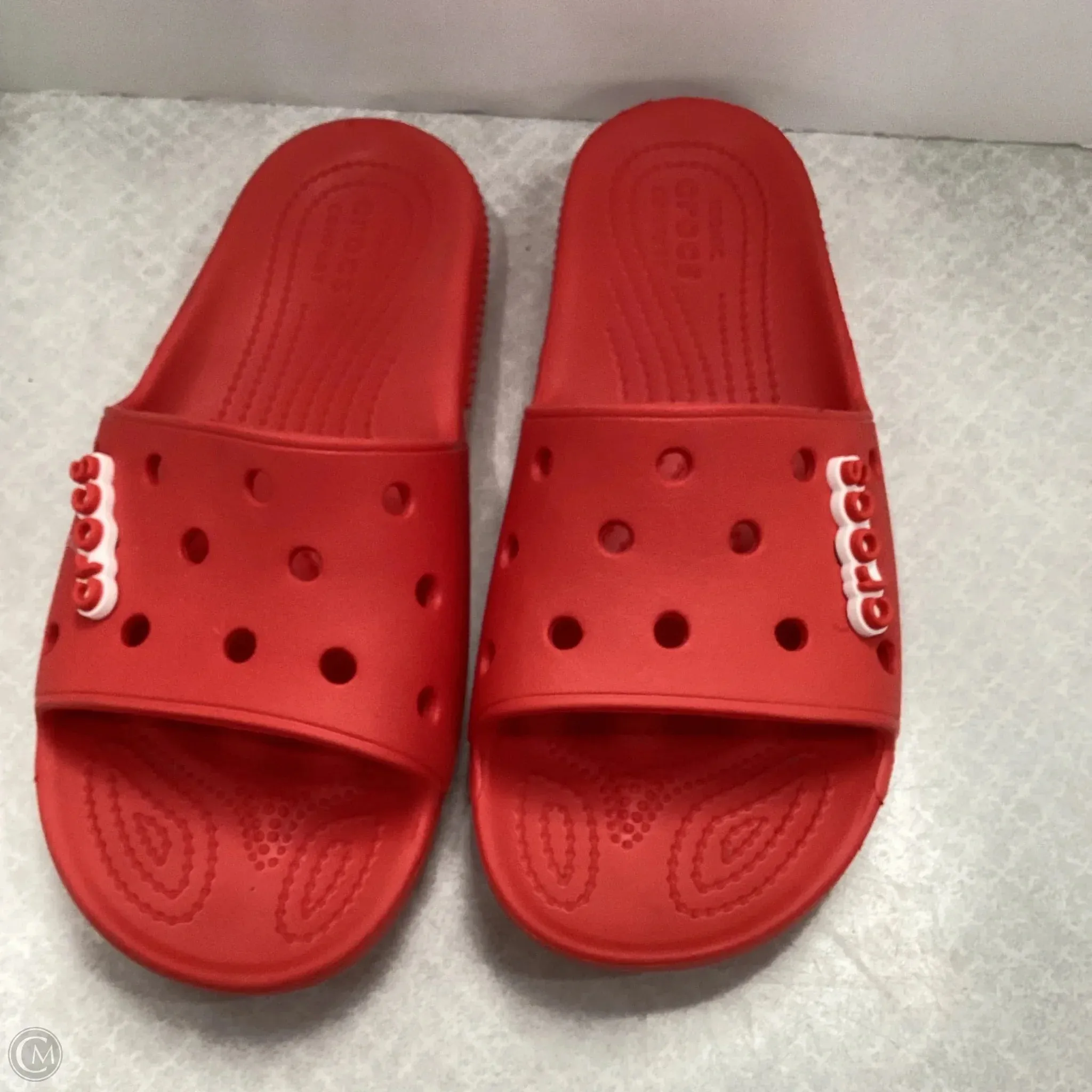 Sandals Flats By Crocs In Red, Size: 8 crocs