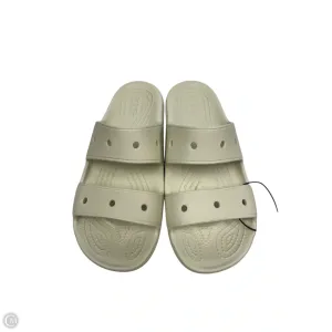 Sandals Flats By Crocs In Tan, Size: 9 crocs