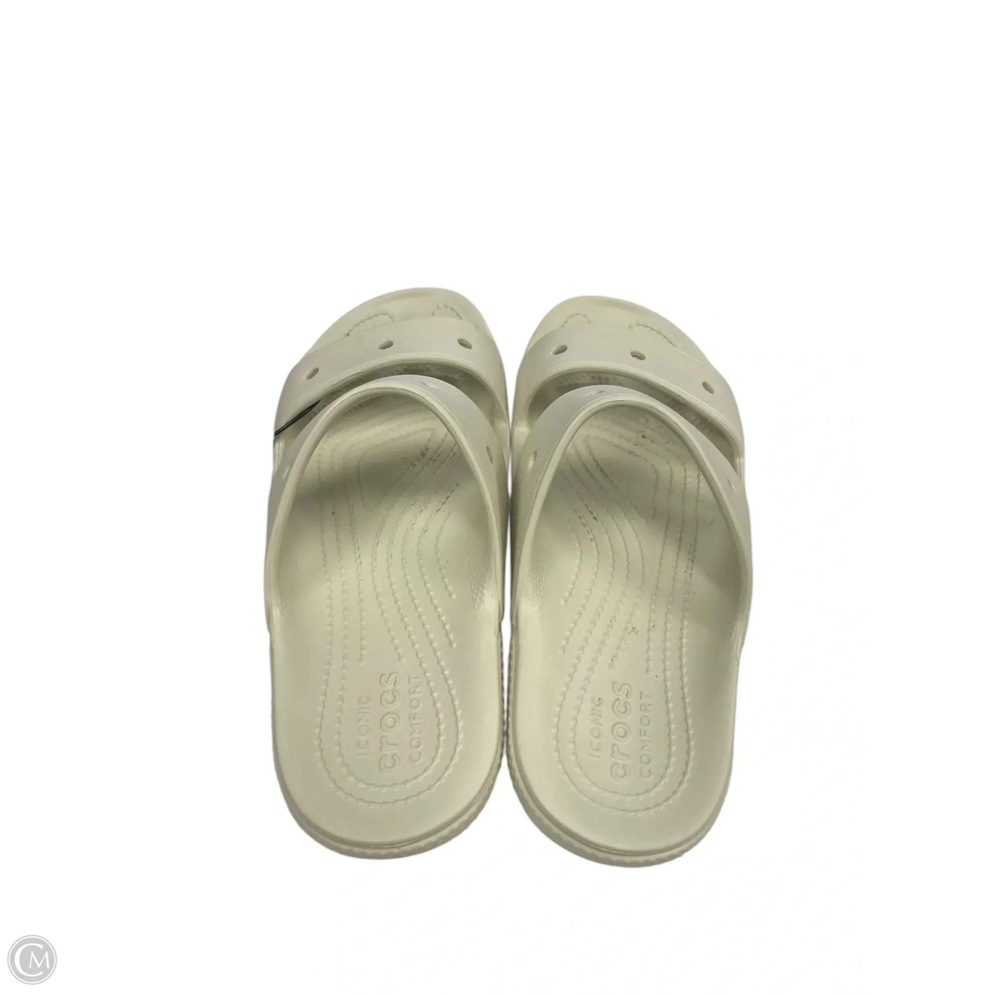 Sandals Flats By Crocs In Tan, Size: 9 crocs