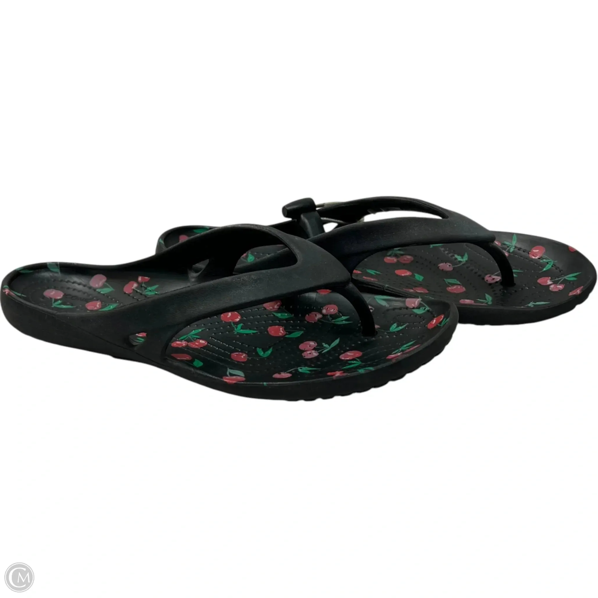 Sandals Flip Flops By Crocs In Black, Size: 9 crocs