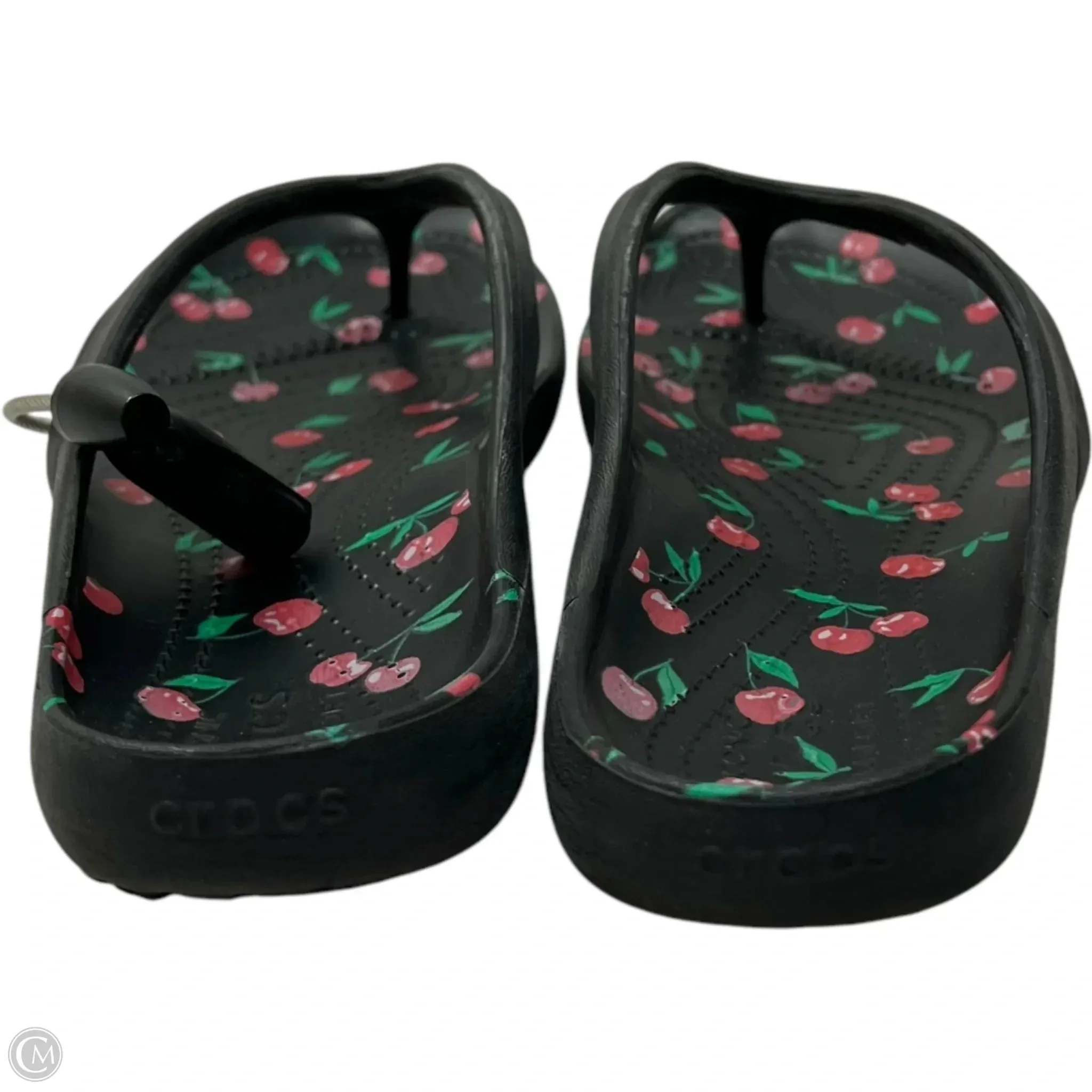 Sandals Flip Flops By Crocs In Black, Size: 9 crocs