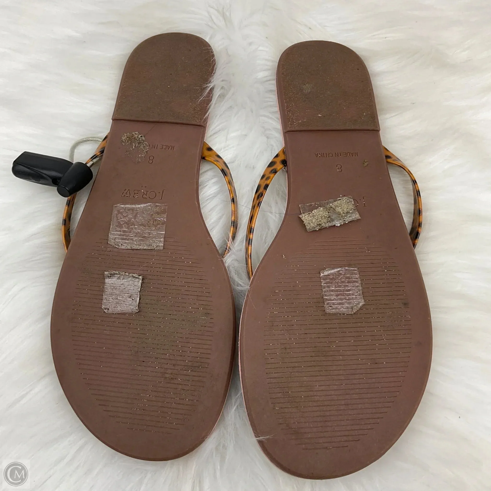 Sandals Flip Flops By J. Crew In Animal Print, Size: 8