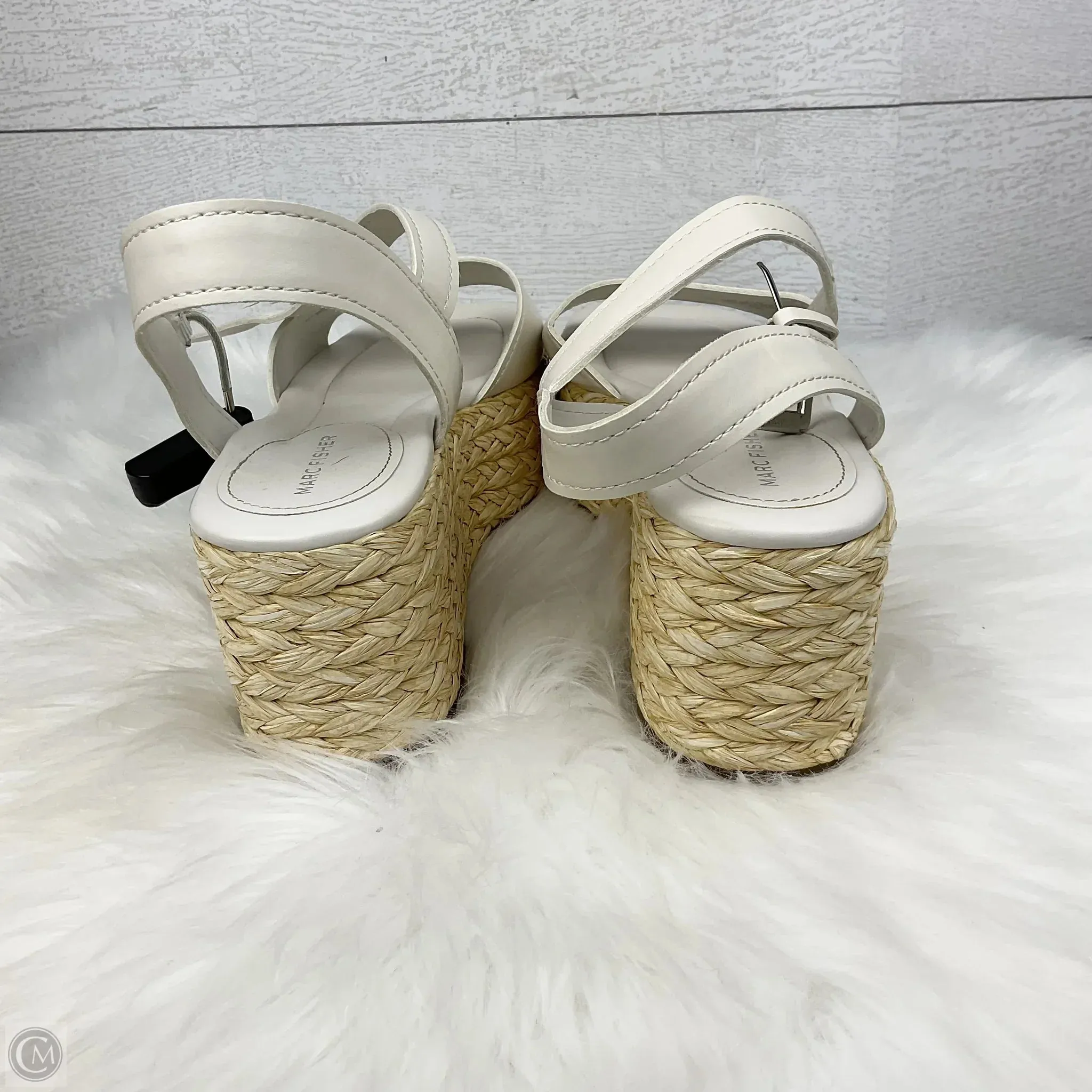 Sandals Heels Platform By Marc Fisher In White, Size: 11 marc-fisher