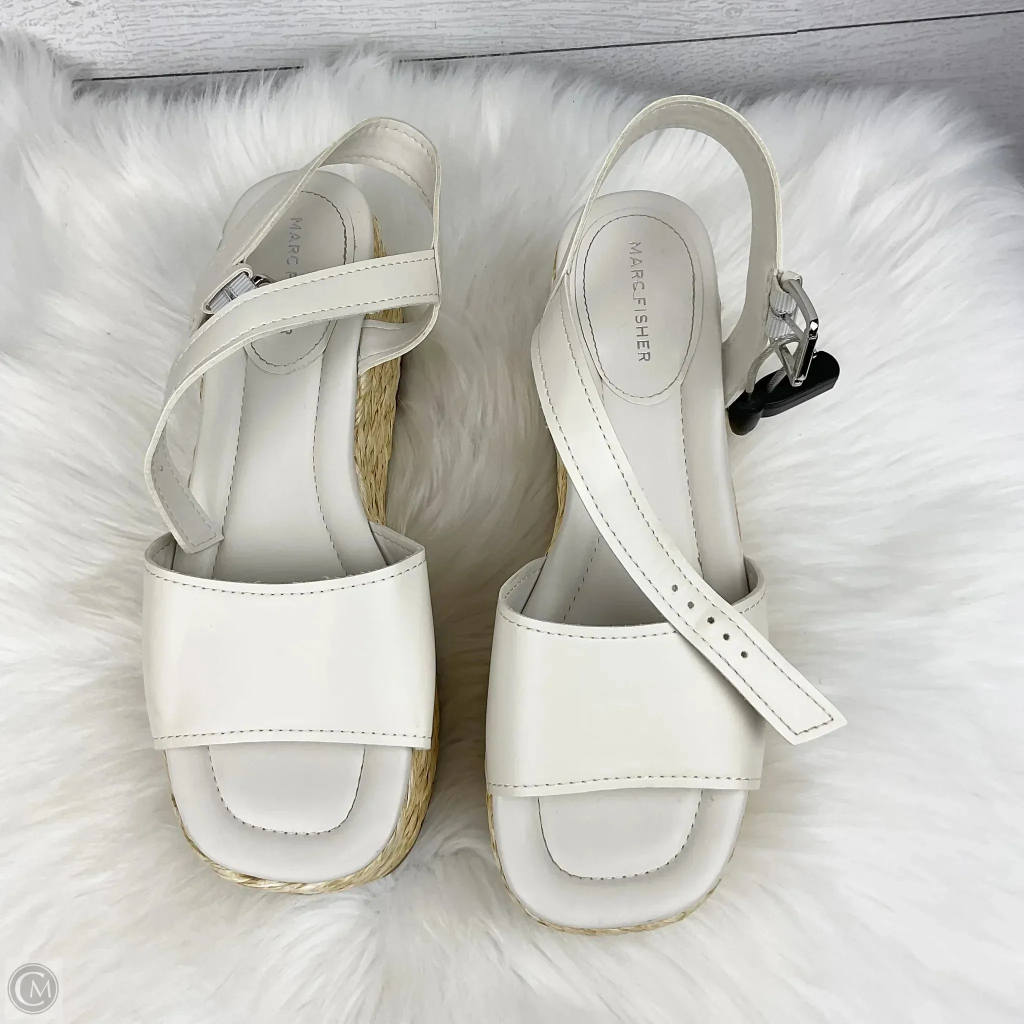 Sandals Heels Platform By Marc Fisher In White, Size: 11 marc-fisher