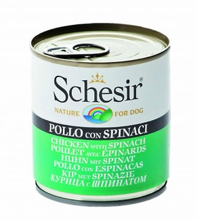 Schesir Wet Dog Food (Chicken with Spinach) dog gifts,pet keepsakes