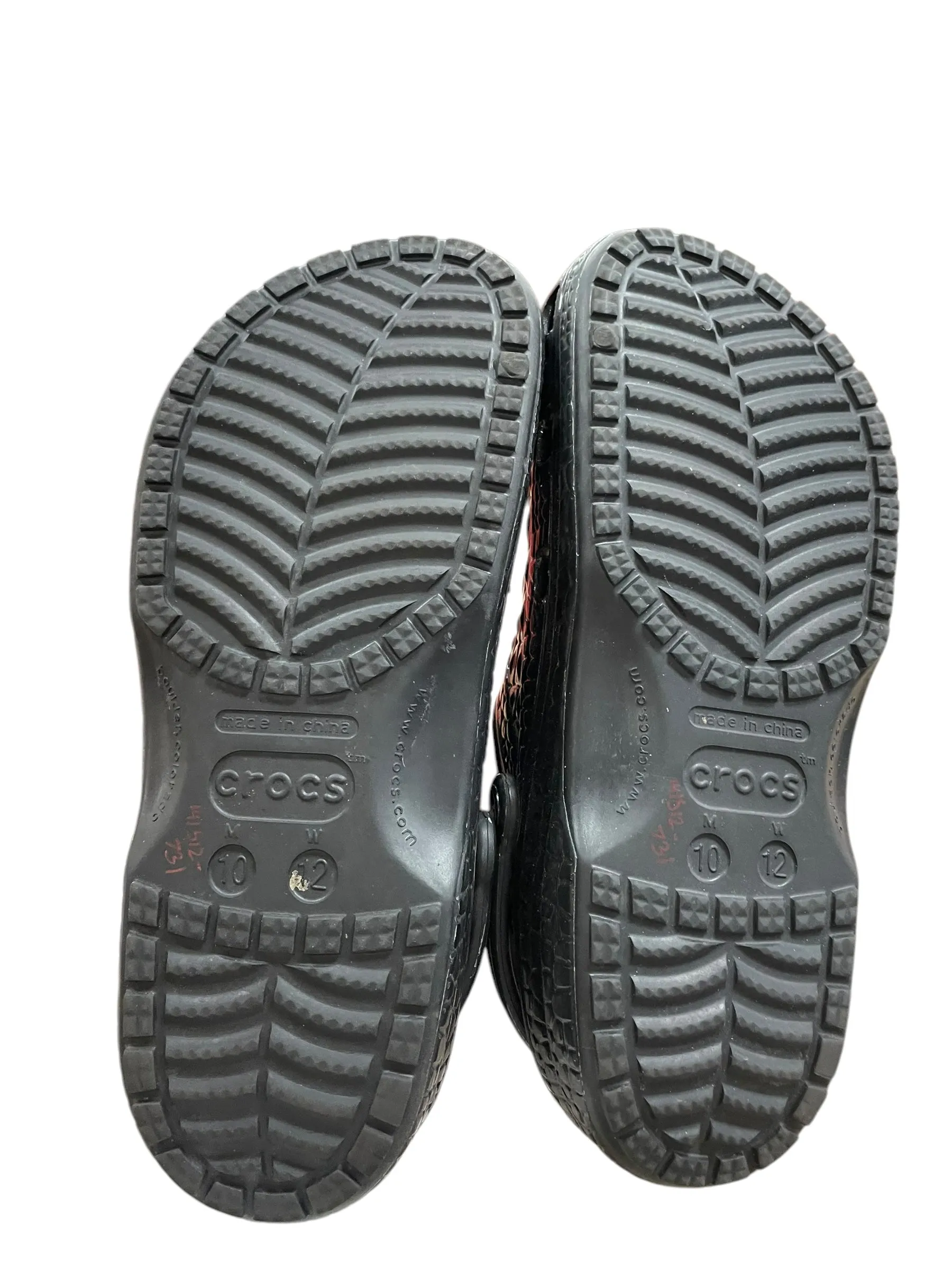Shoes Flats By Crocs In Black, Size: 12 crocs