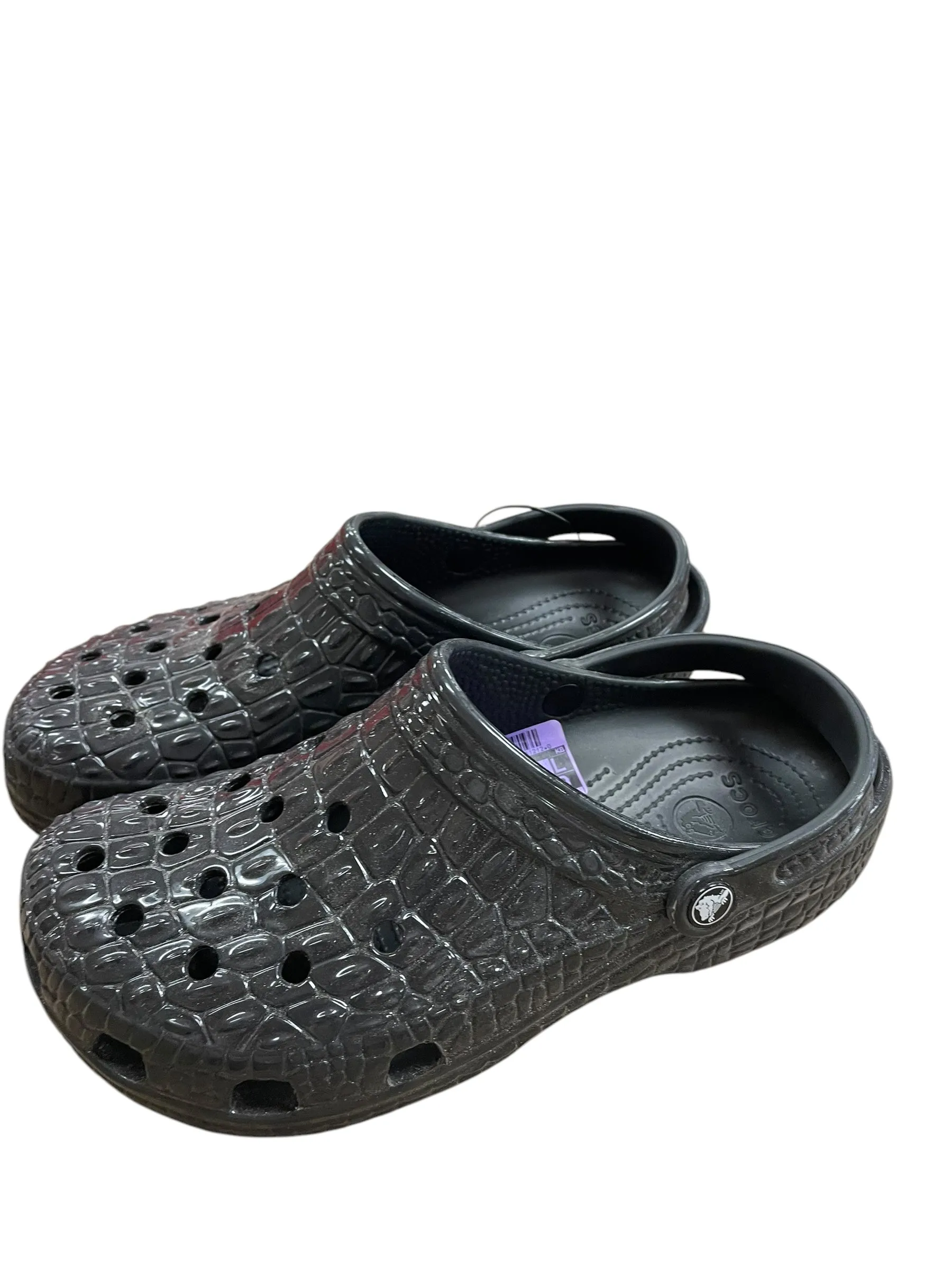 Shoes Flats By Crocs In Black, Size: 12 crocs
