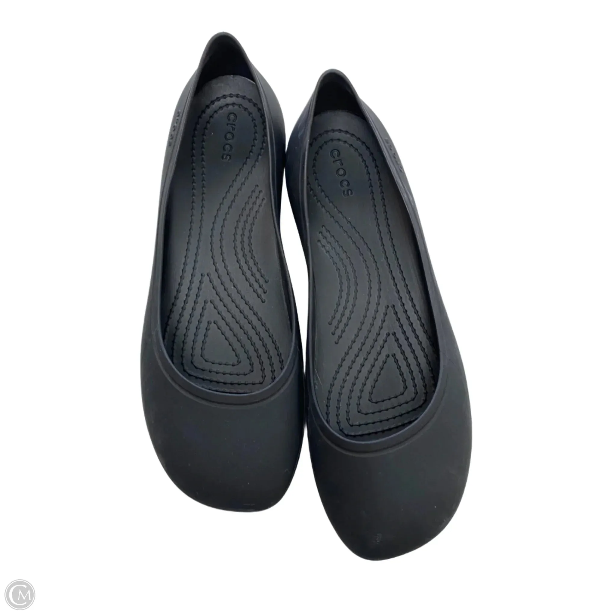 Shoes Flats By Crocs In Black, Size: 8 crocs