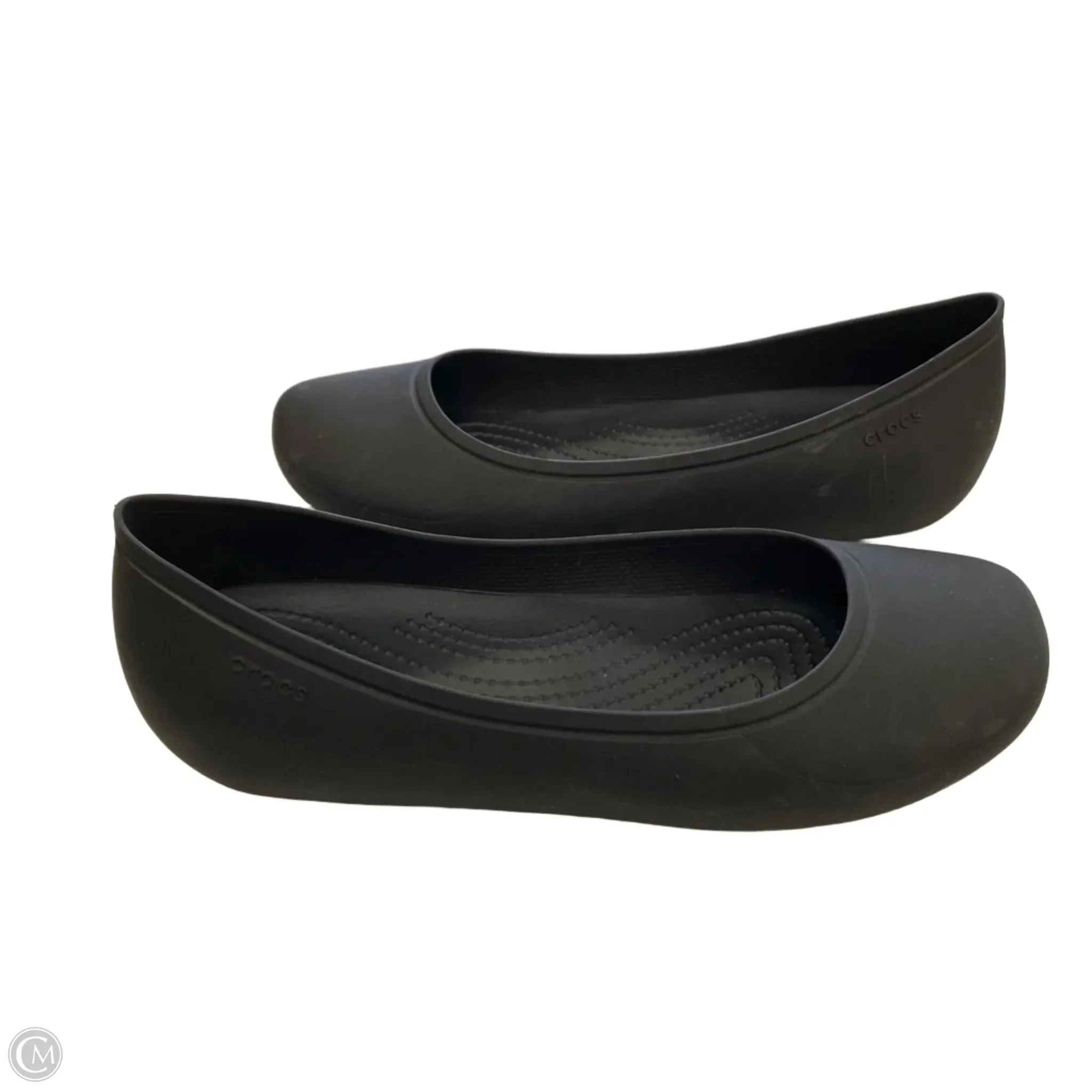 Shoes Flats By Crocs In Black, Size: 8 crocs