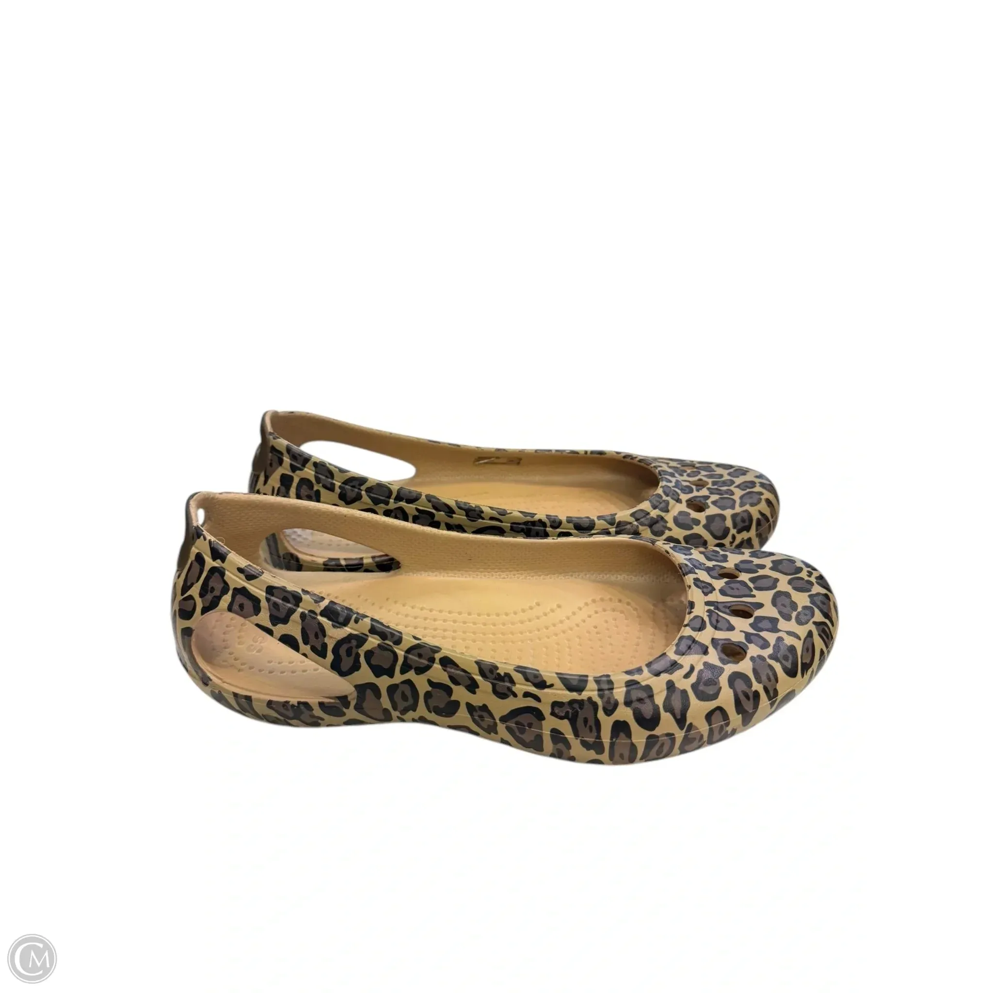 Shoes Flats By Crocs In Leopard Print, Size: 9 crocs