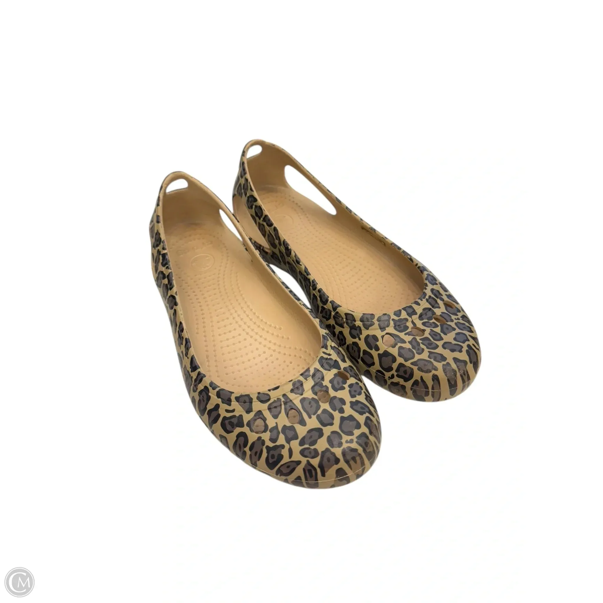 Shoes Flats By Crocs In Leopard Print, Size: 9 crocs
