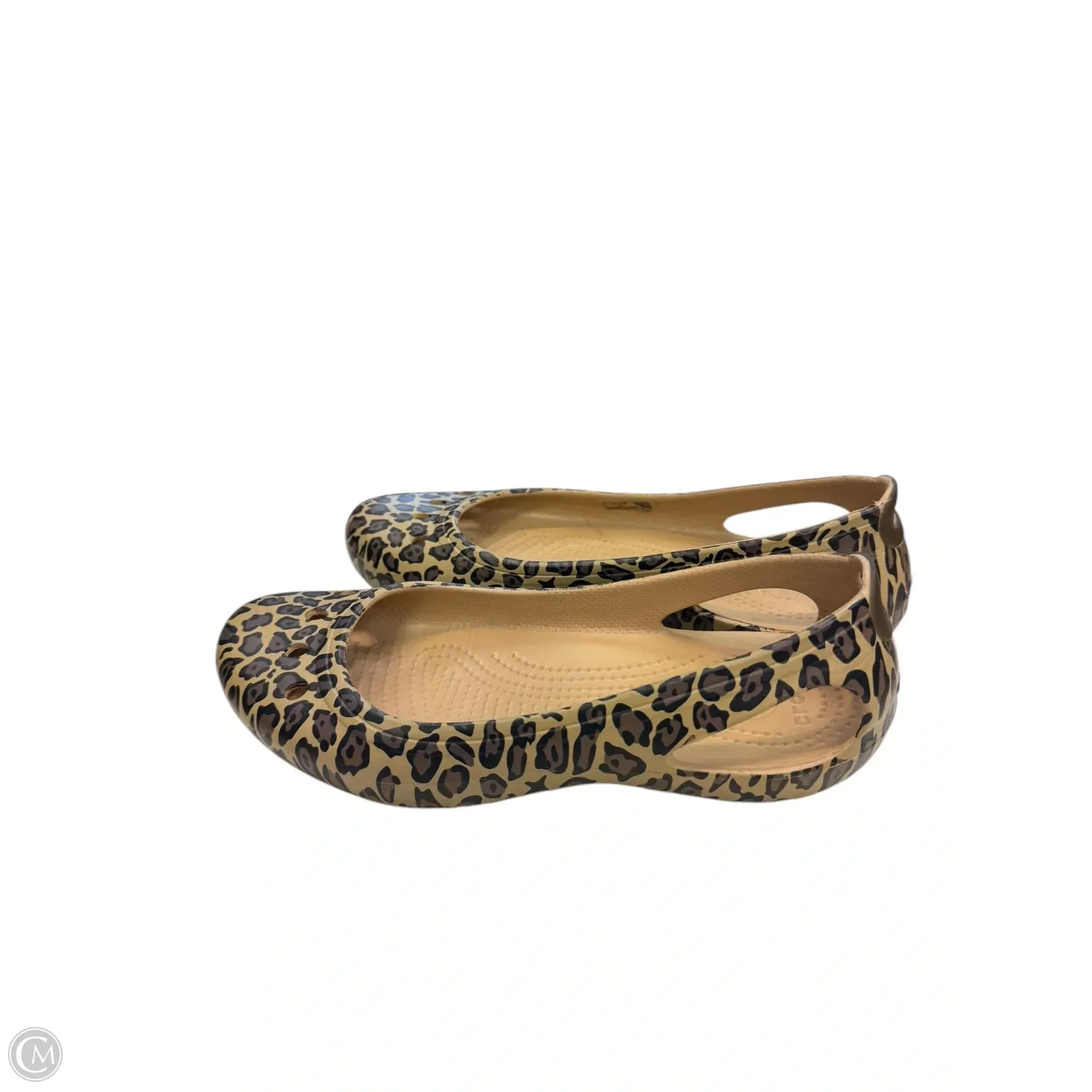Shoes Flats By Crocs In Leopard Print, Size: 9 crocs