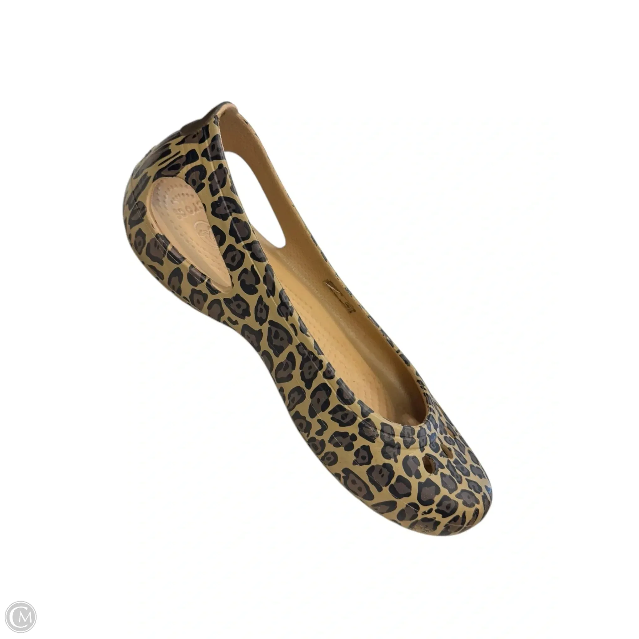 Shoes Flats By Crocs In Leopard Print, Size: 9 crocs