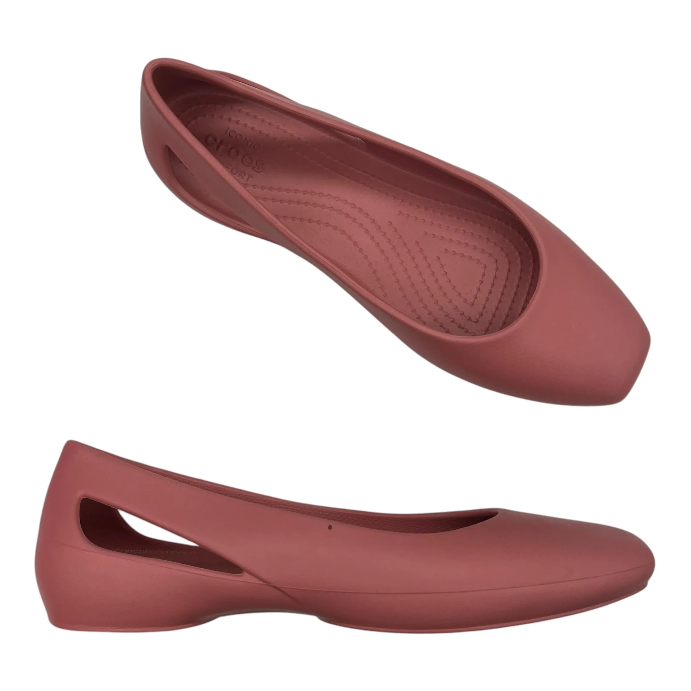 Shoes Flats By Crocs In Pink, Size:9 crocs