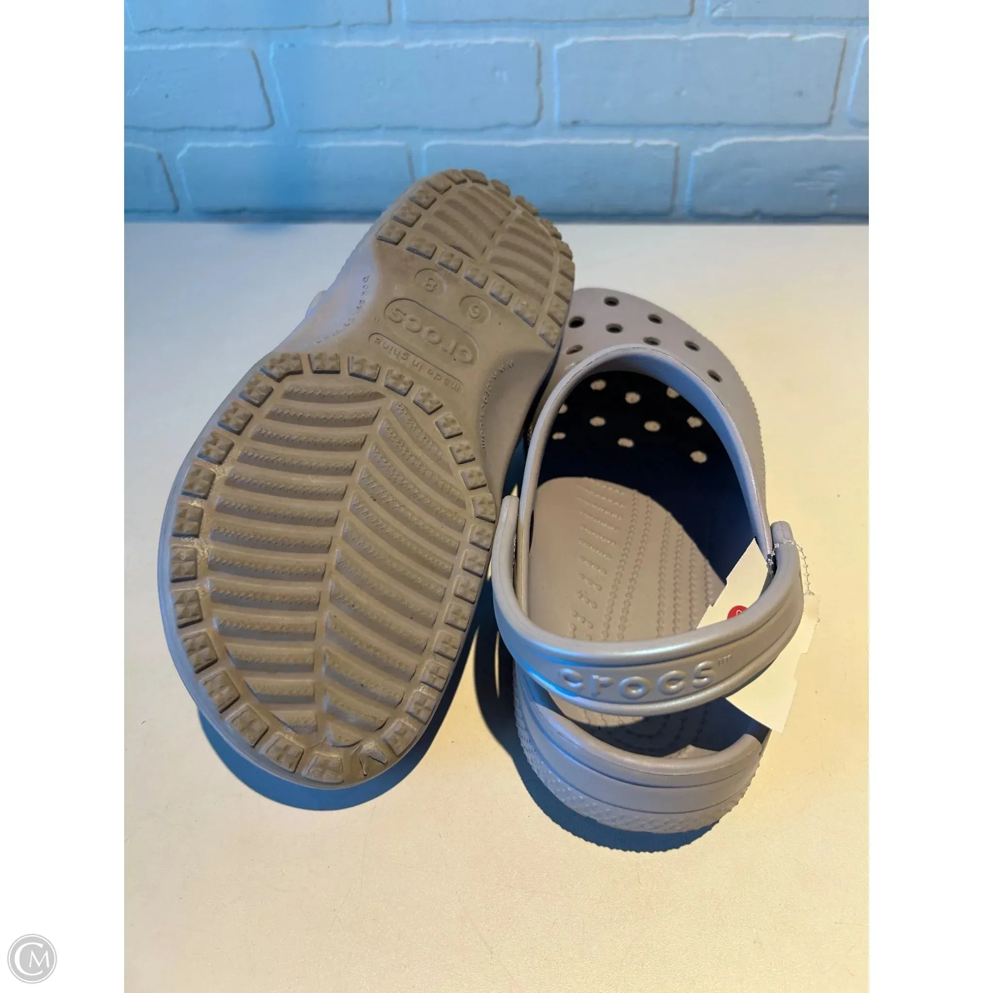 Shoes Flats By Crocs In Purple, Size: 8 crocs