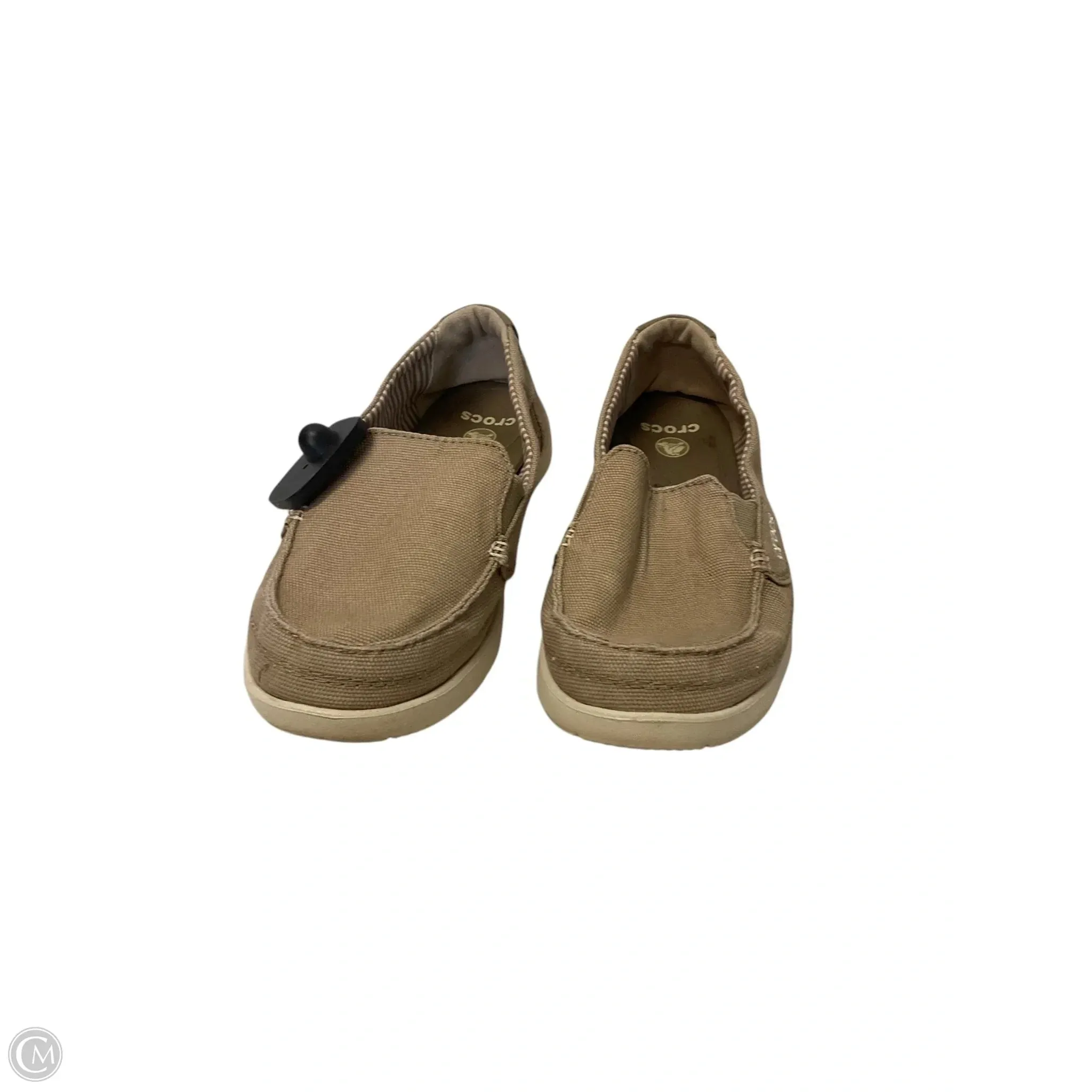 Shoes Flats By Crocs In Tan, Size: 8 crocs