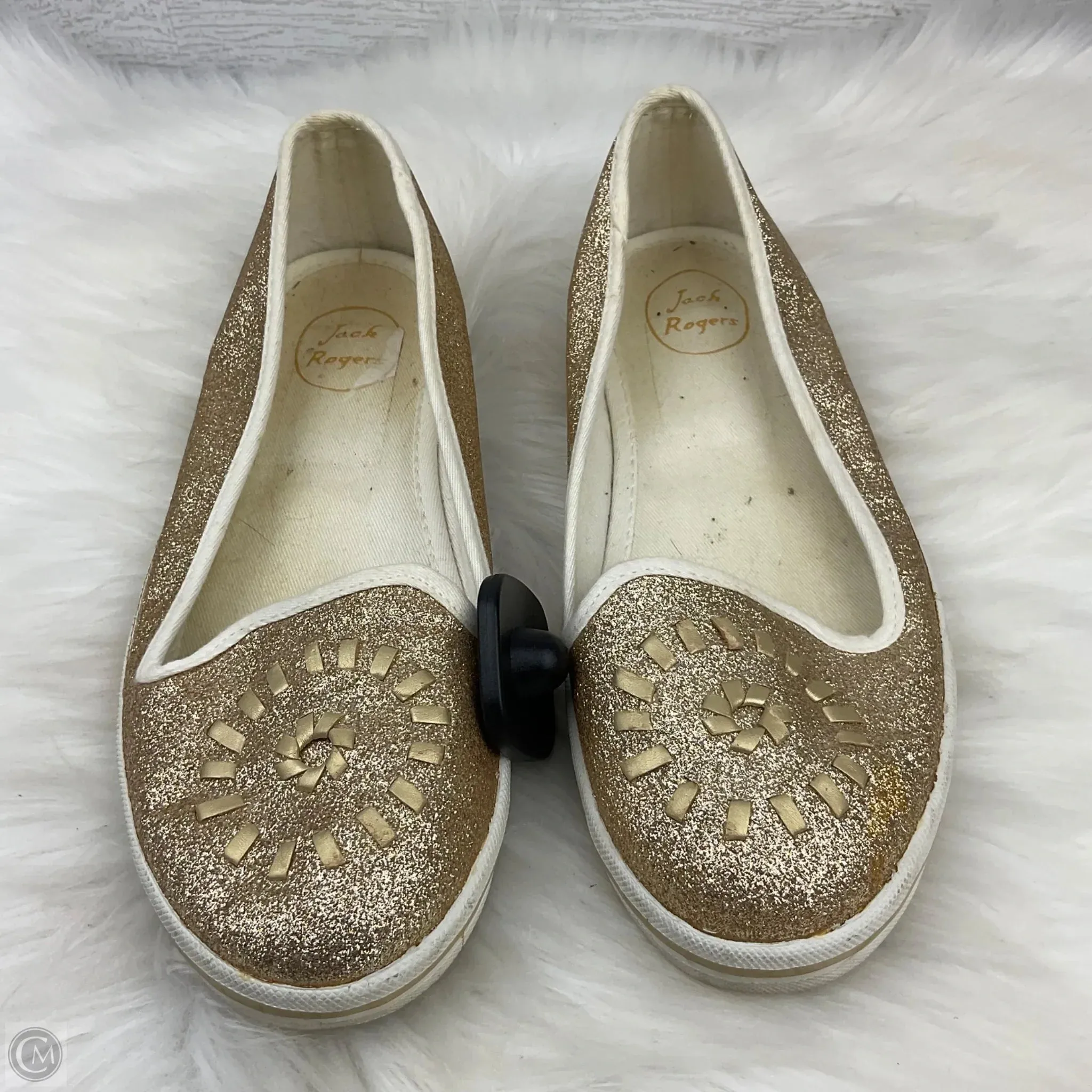 Shoes Flats By Jack Rogers In Gold, Size: 8