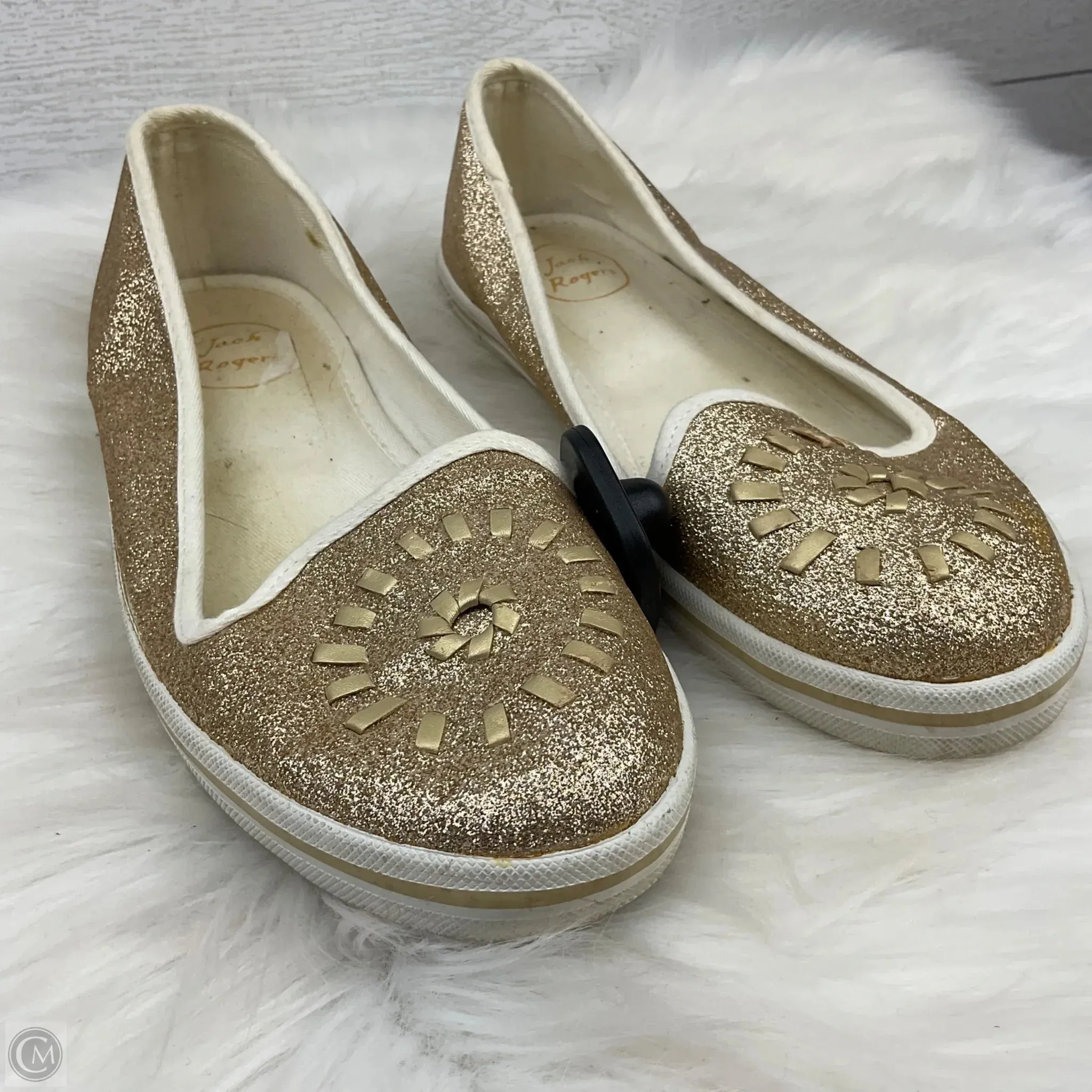 Shoes Flats By Jack Rogers In Gold, Size: 8