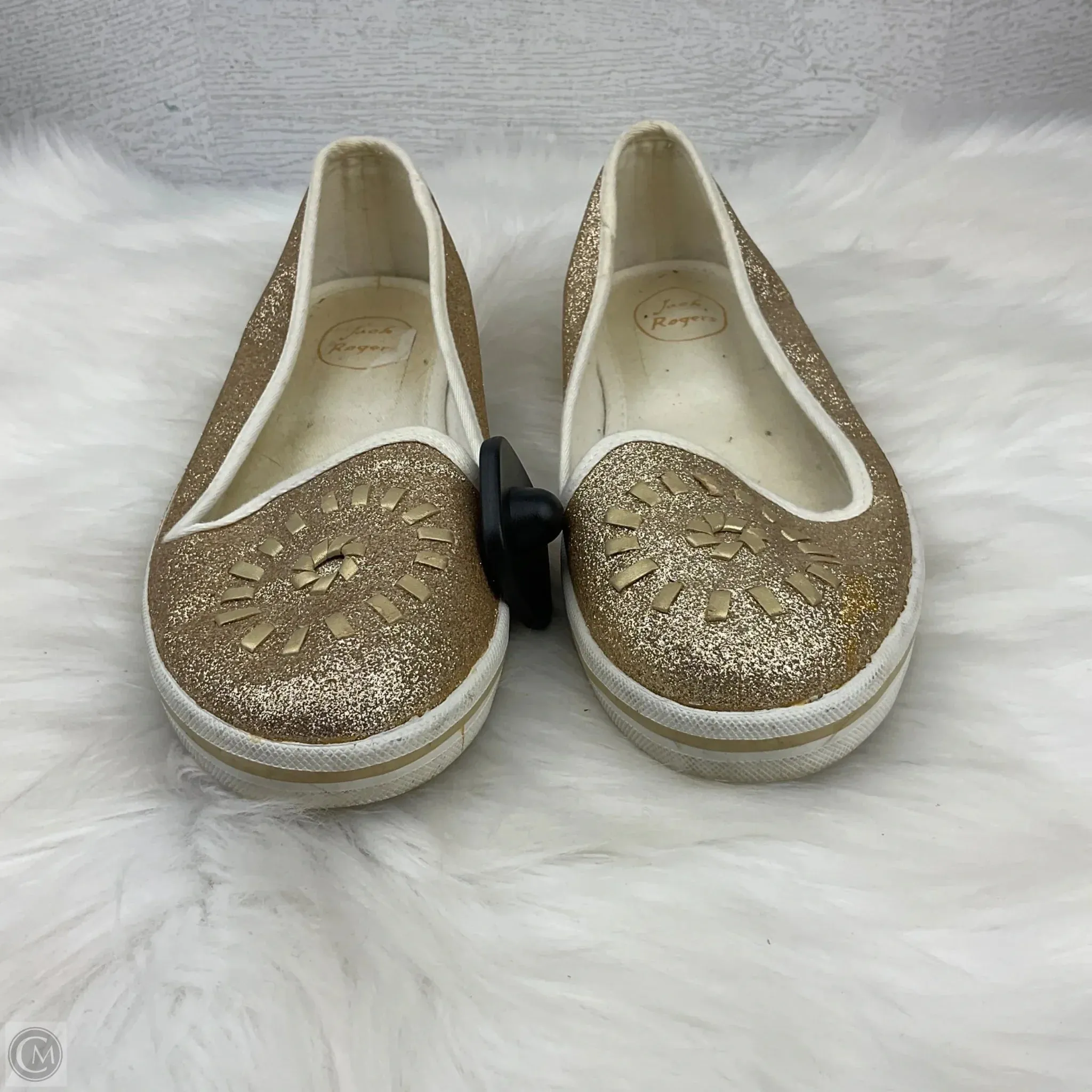 Shoes Flats By Jack Rogers In Gold, Size: 8