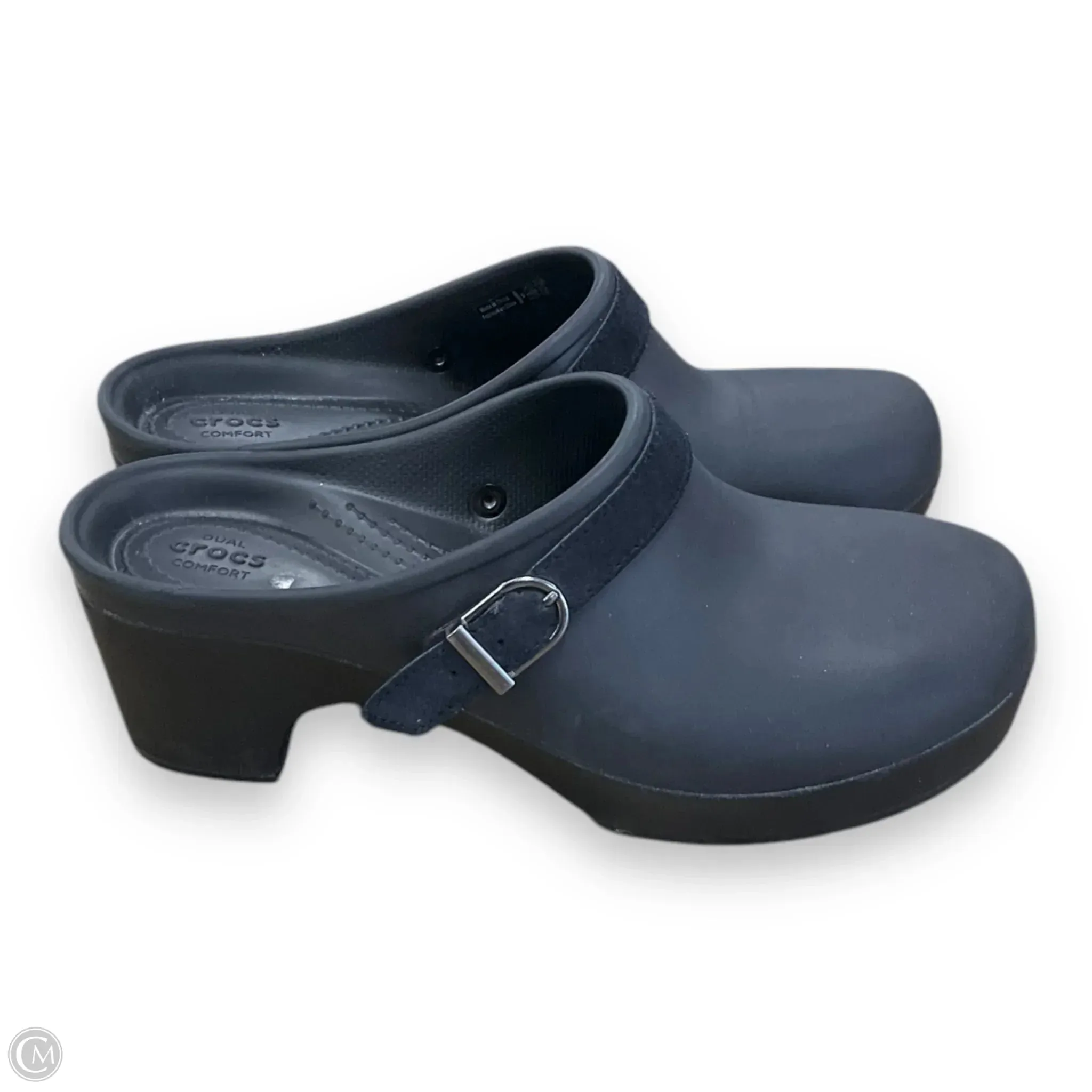 Shoes Heels Block By Crocs In Black, Size: 9 crocs