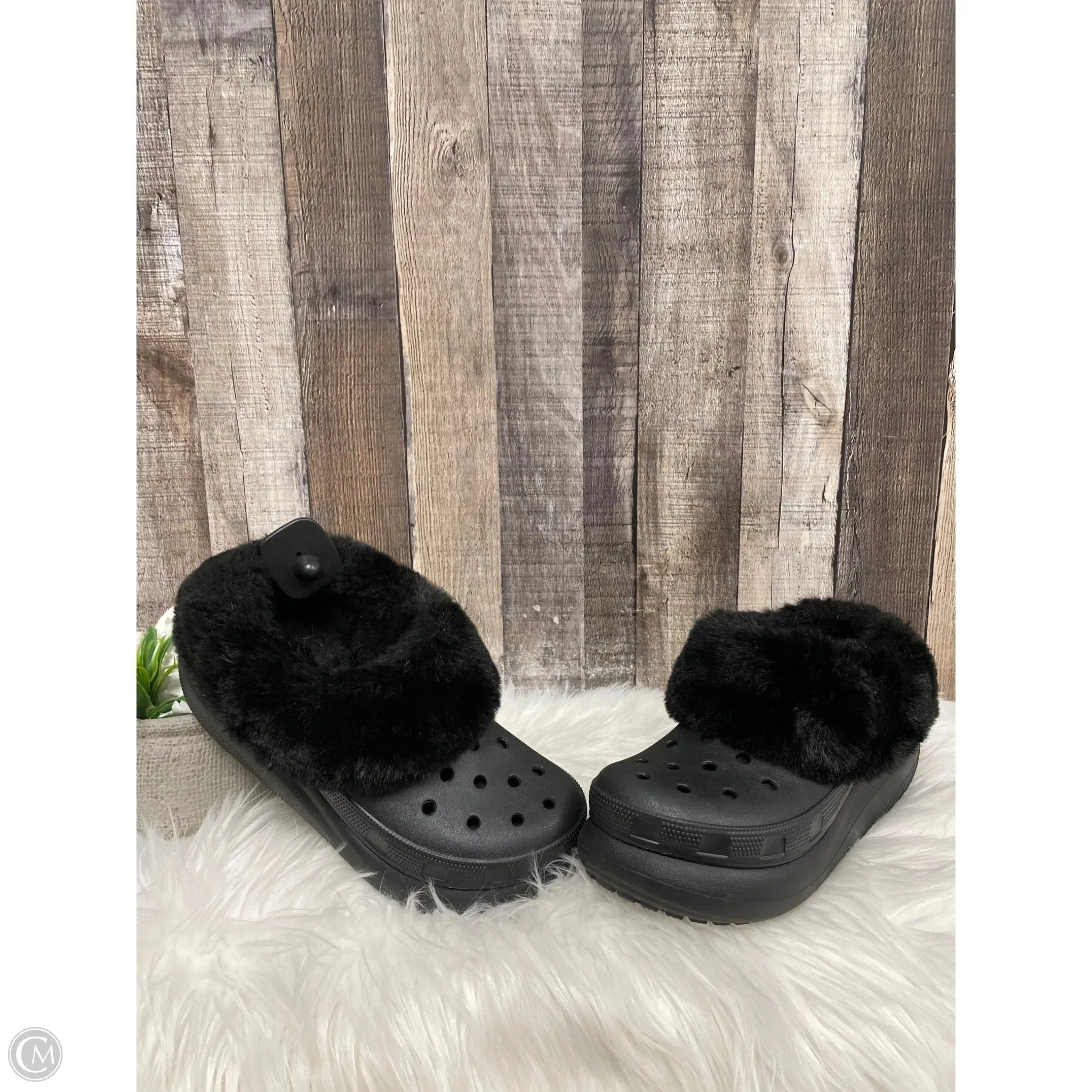 Shoes Heels Platform By Crocs In Black, Size: 8 crocs