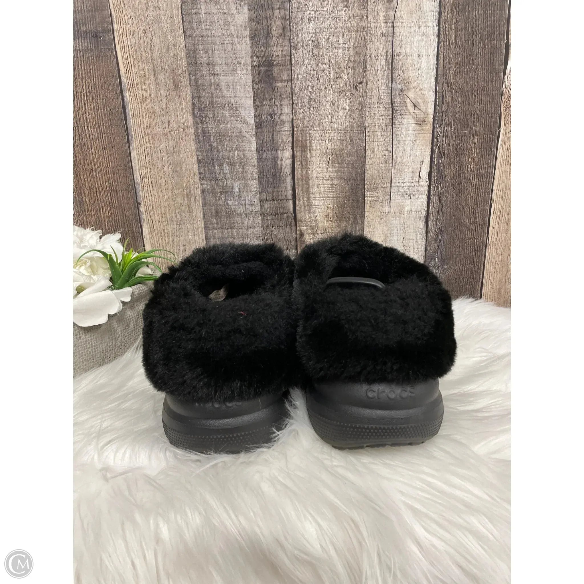 Shoes Heels Platform By Crocs In Black, Size: 8 crocs