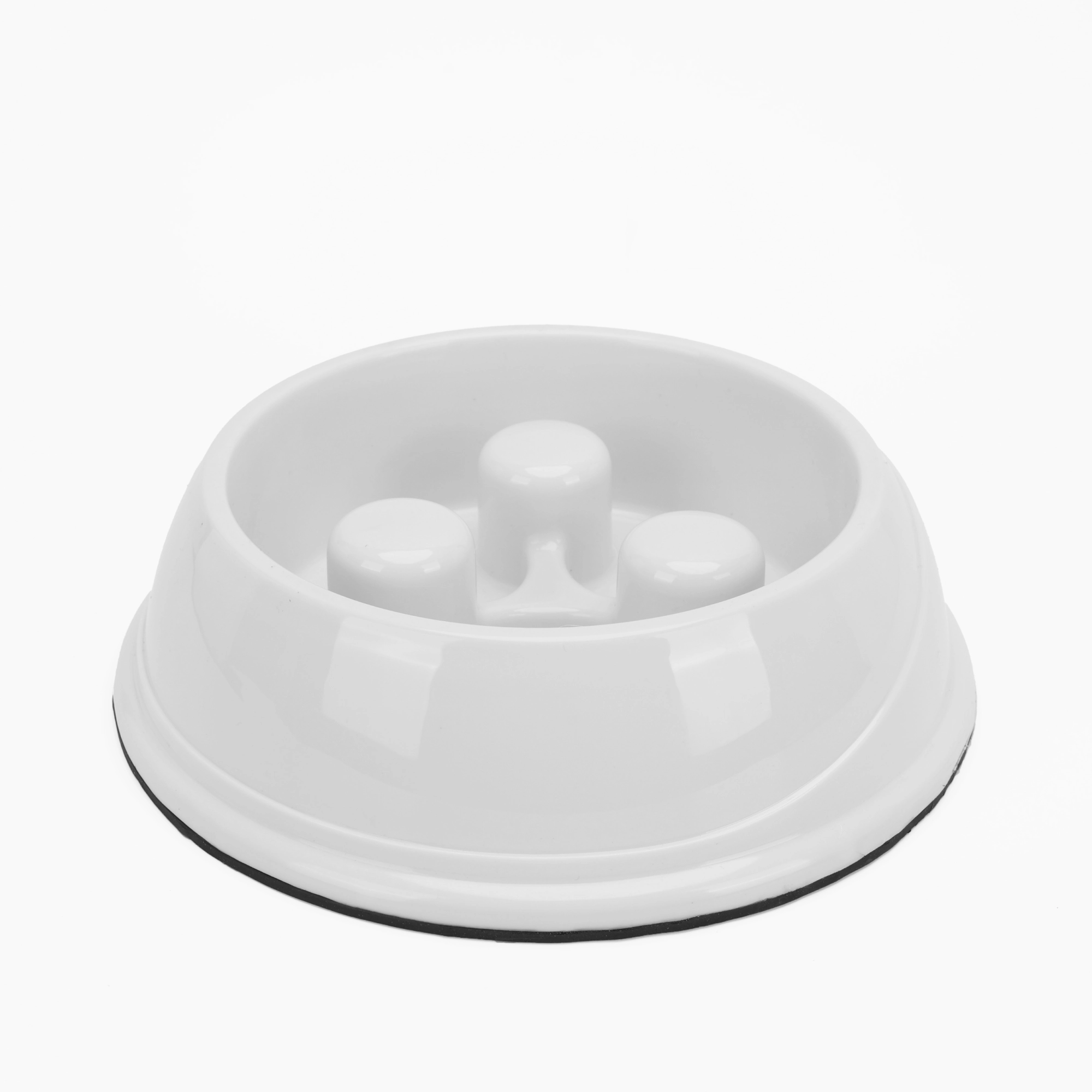 Skatrs Antiskid Slow Feeder Bowl for Dogs and Cats (White)