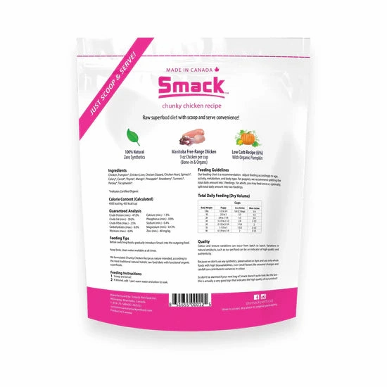 Smack Raw Dehydrated Super Food For Dogs (Chunky Chicken)